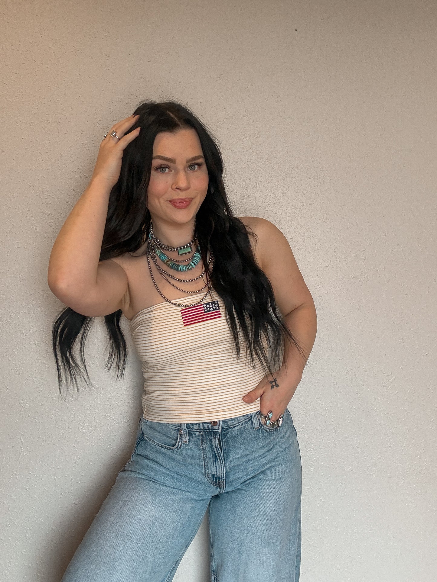 Flag Tube Top *Yellow