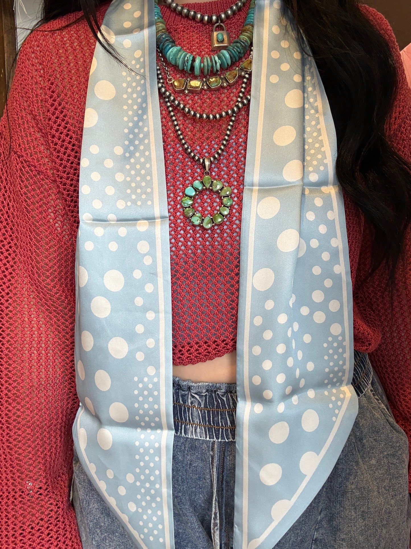 Blue Polka Dot Twilly