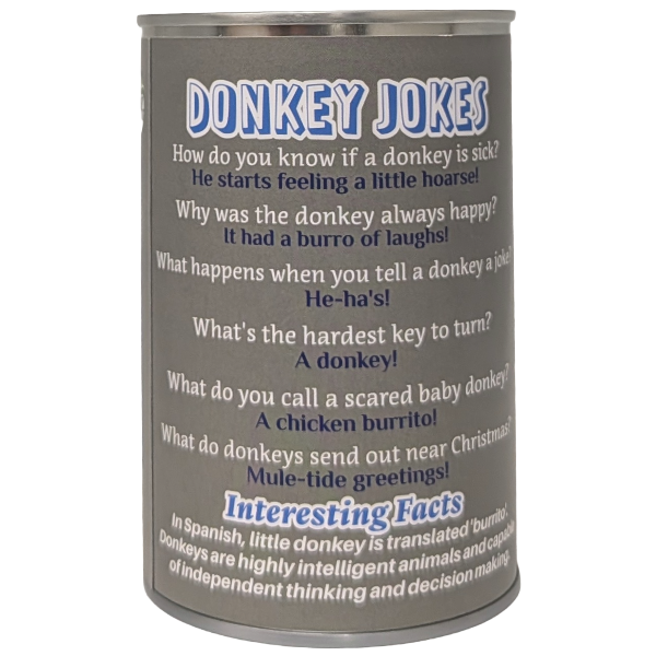 Canned Donkey Stuffie