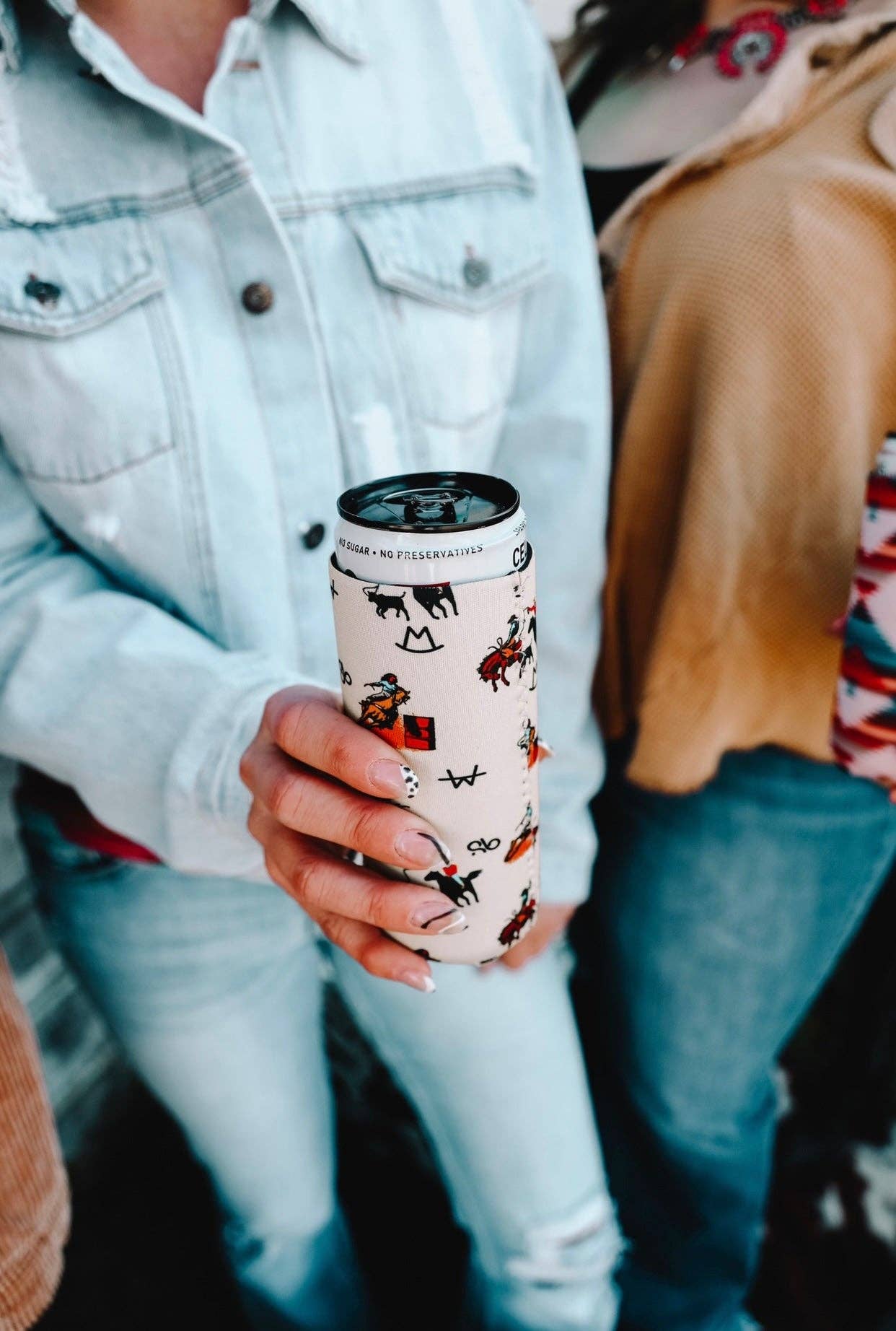 Vintage Cowboy Tall Coozie