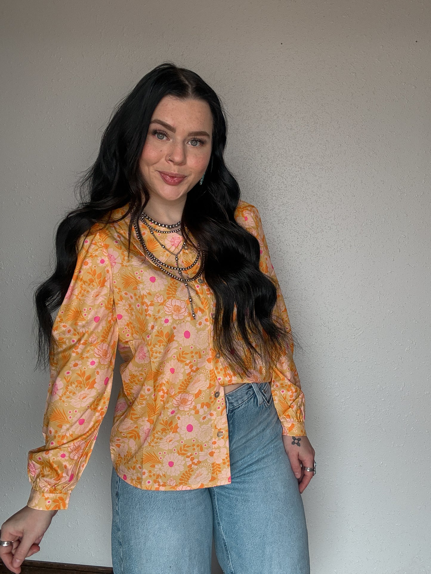 Peachy Prairie Blouse