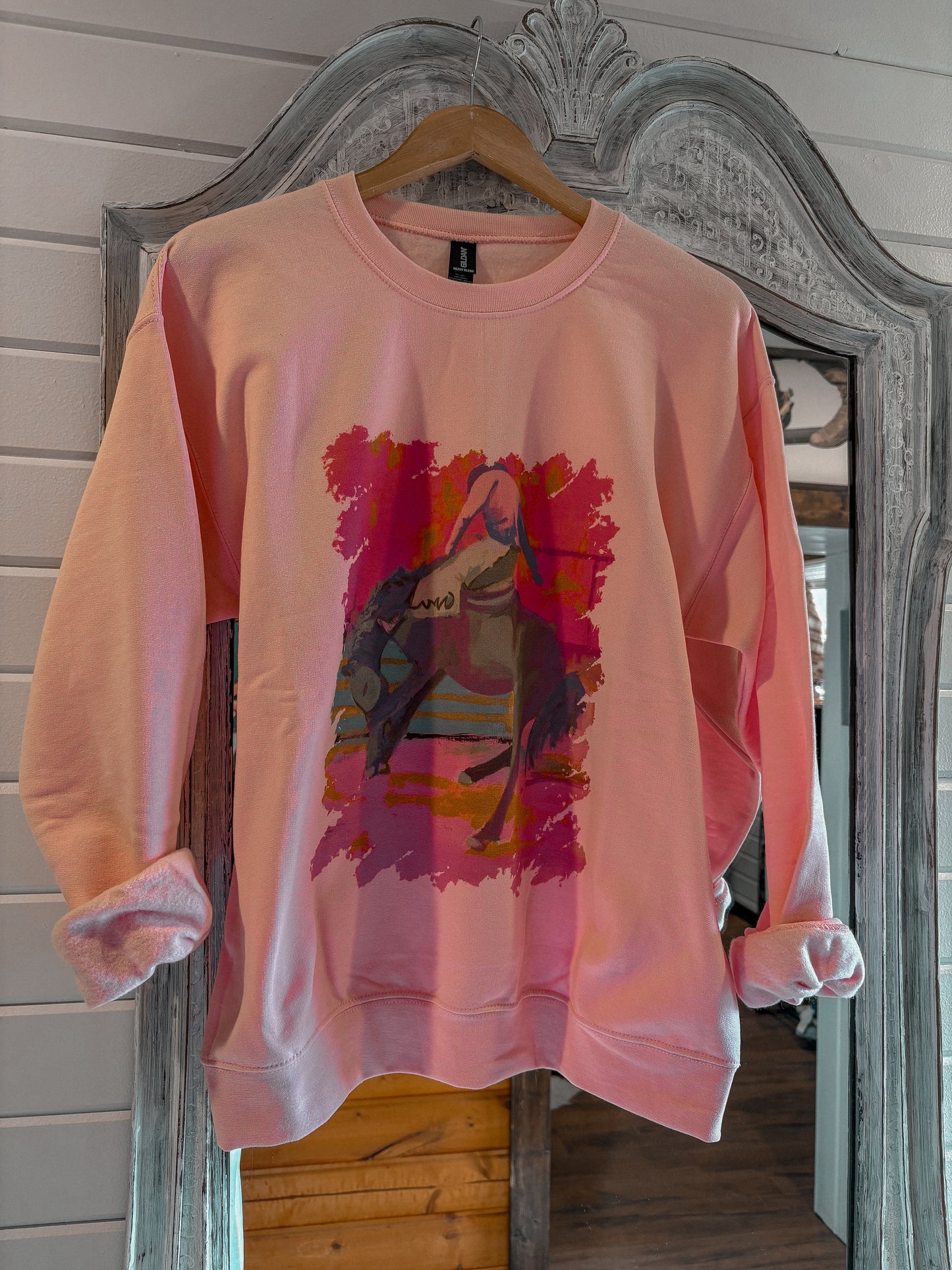Watercolor Bronc Crewneck