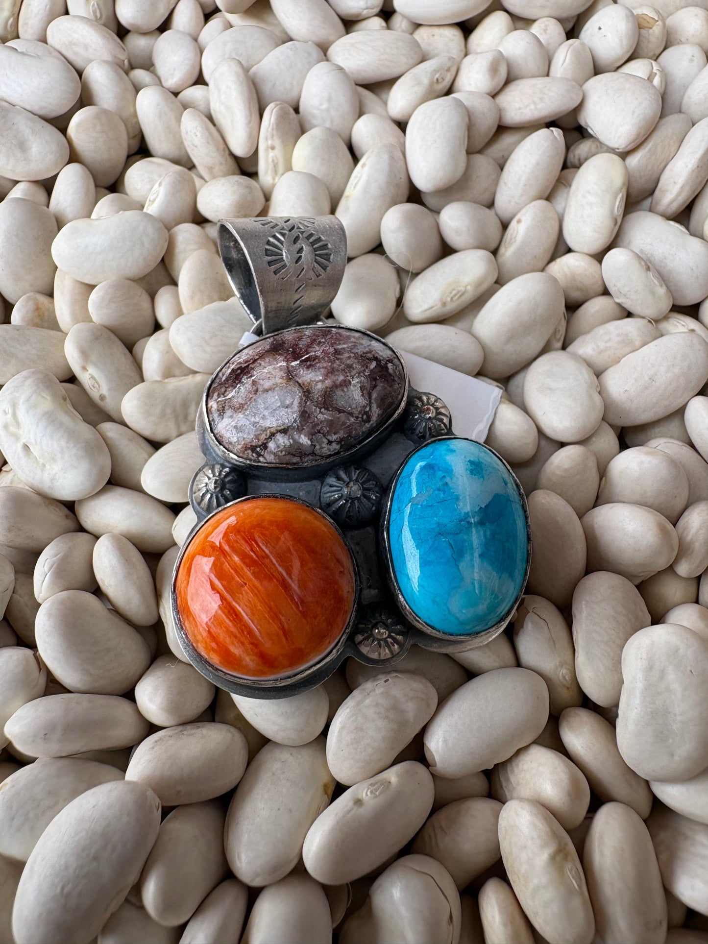 Three Multi Stone Pendant