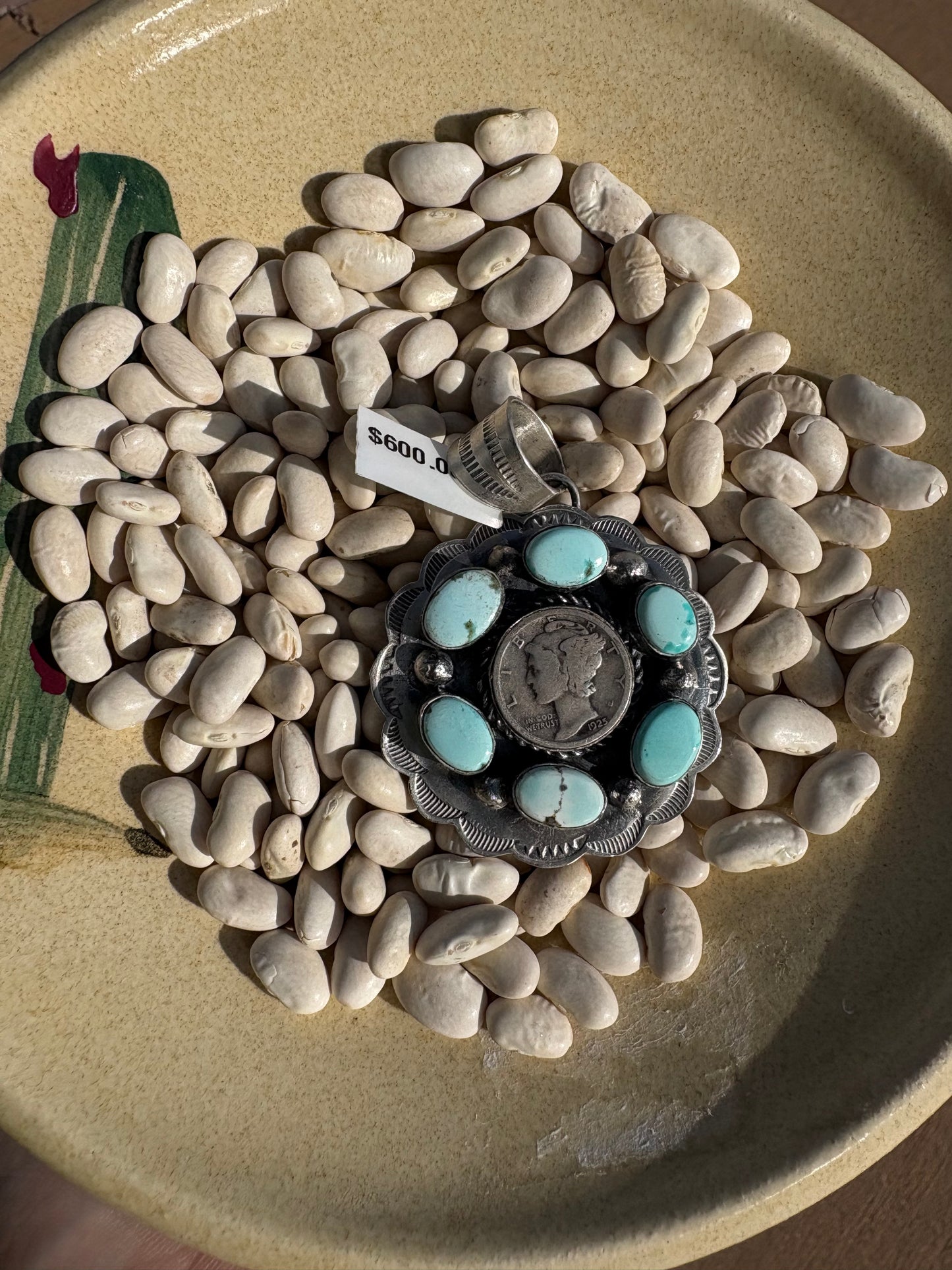 Native Made Liberty Coin Pendant