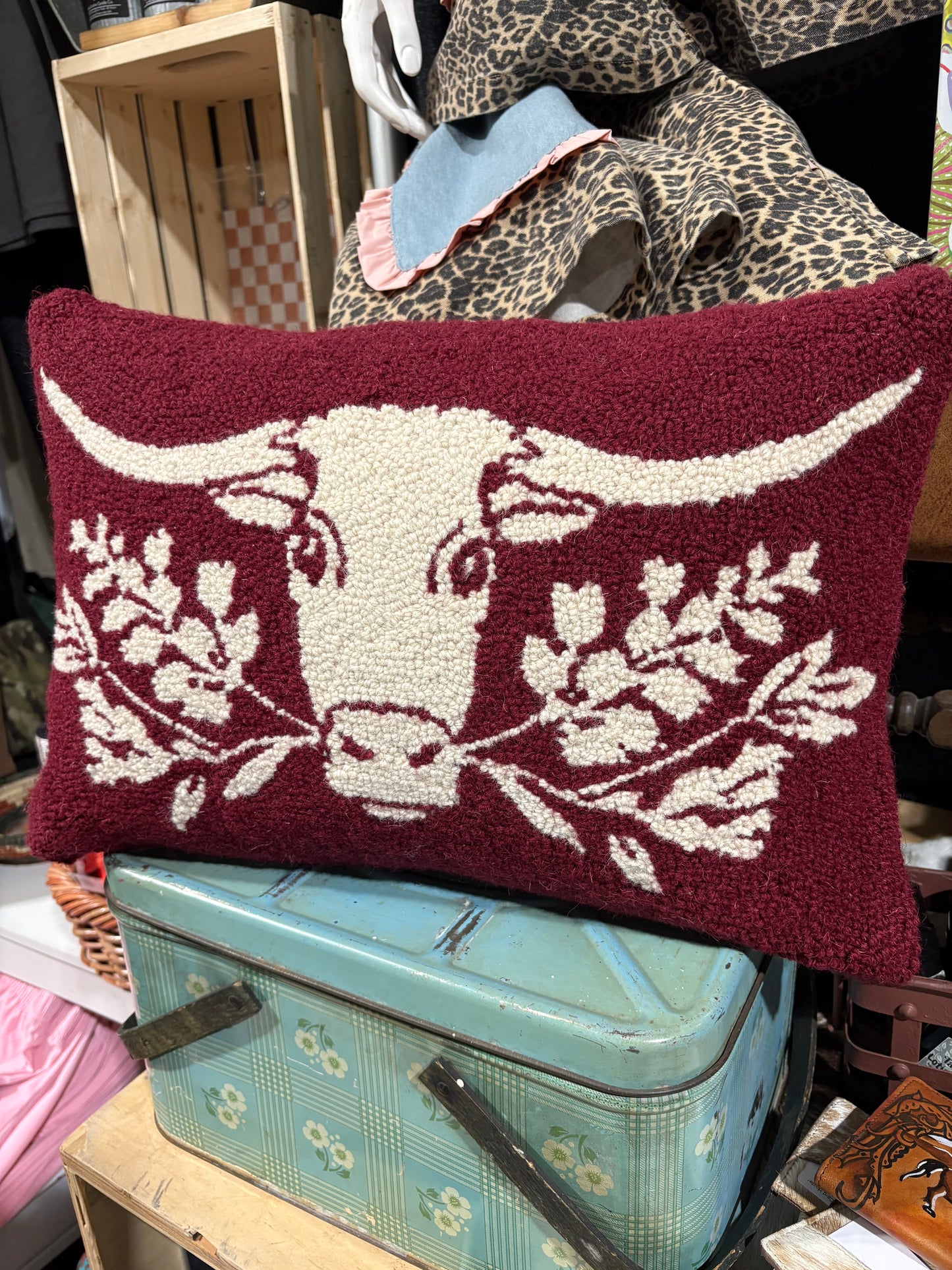 Longhorn Hook Pillow