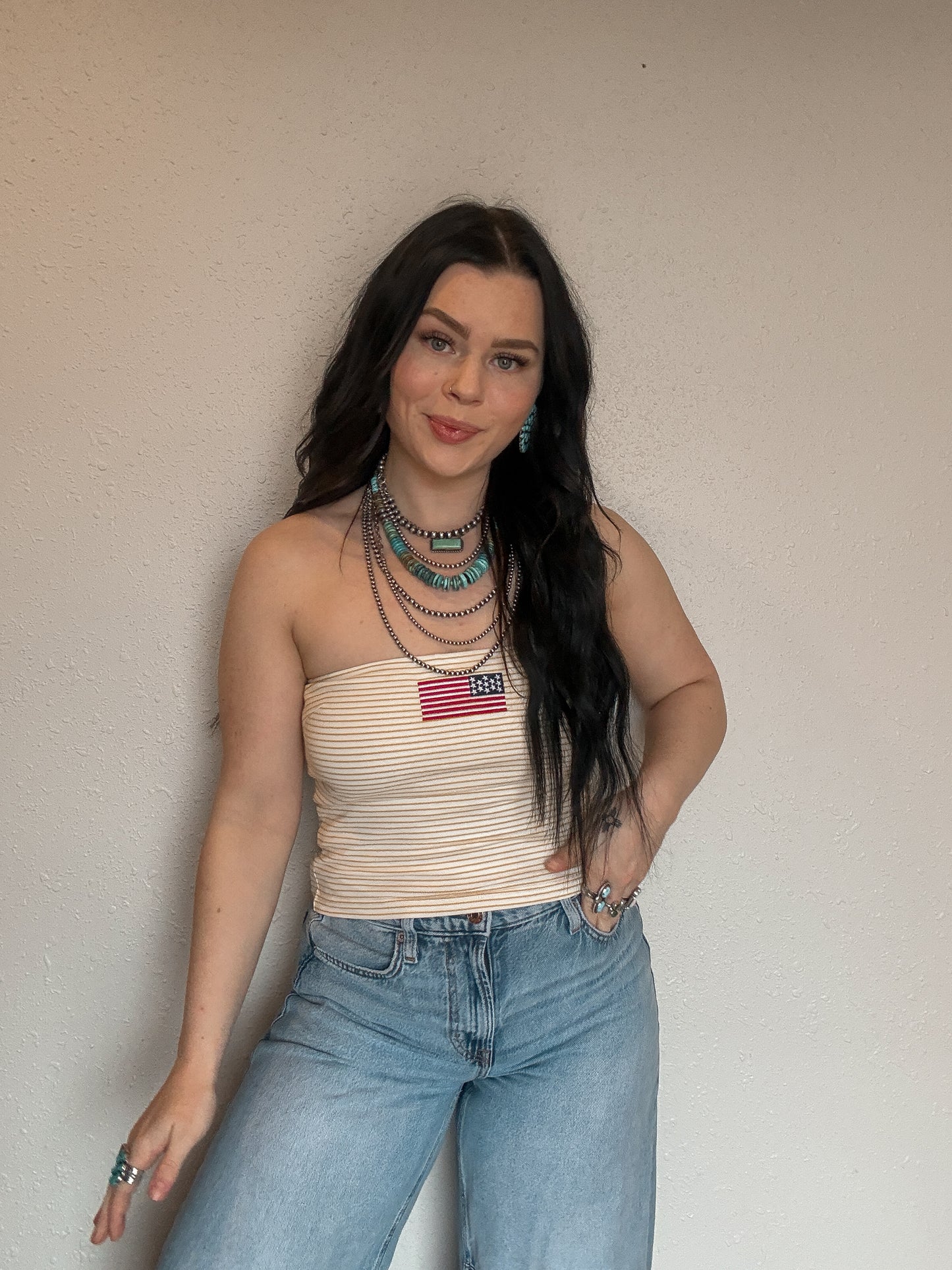 Flag Tube Top *Yellow