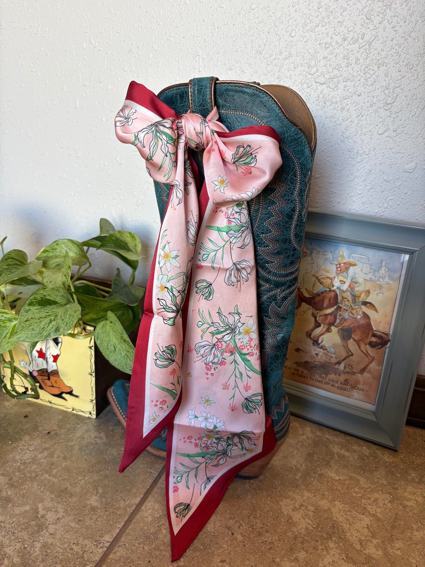 Pink Floral Twilly