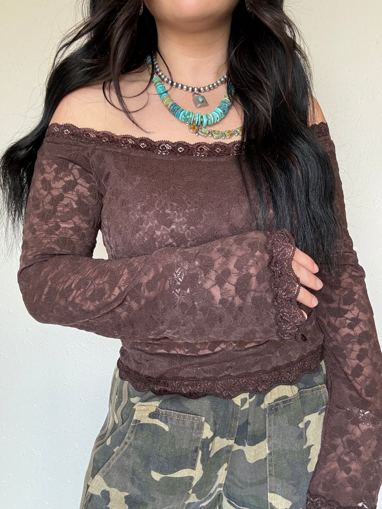 The Mel Off The Shoulder Lace Top