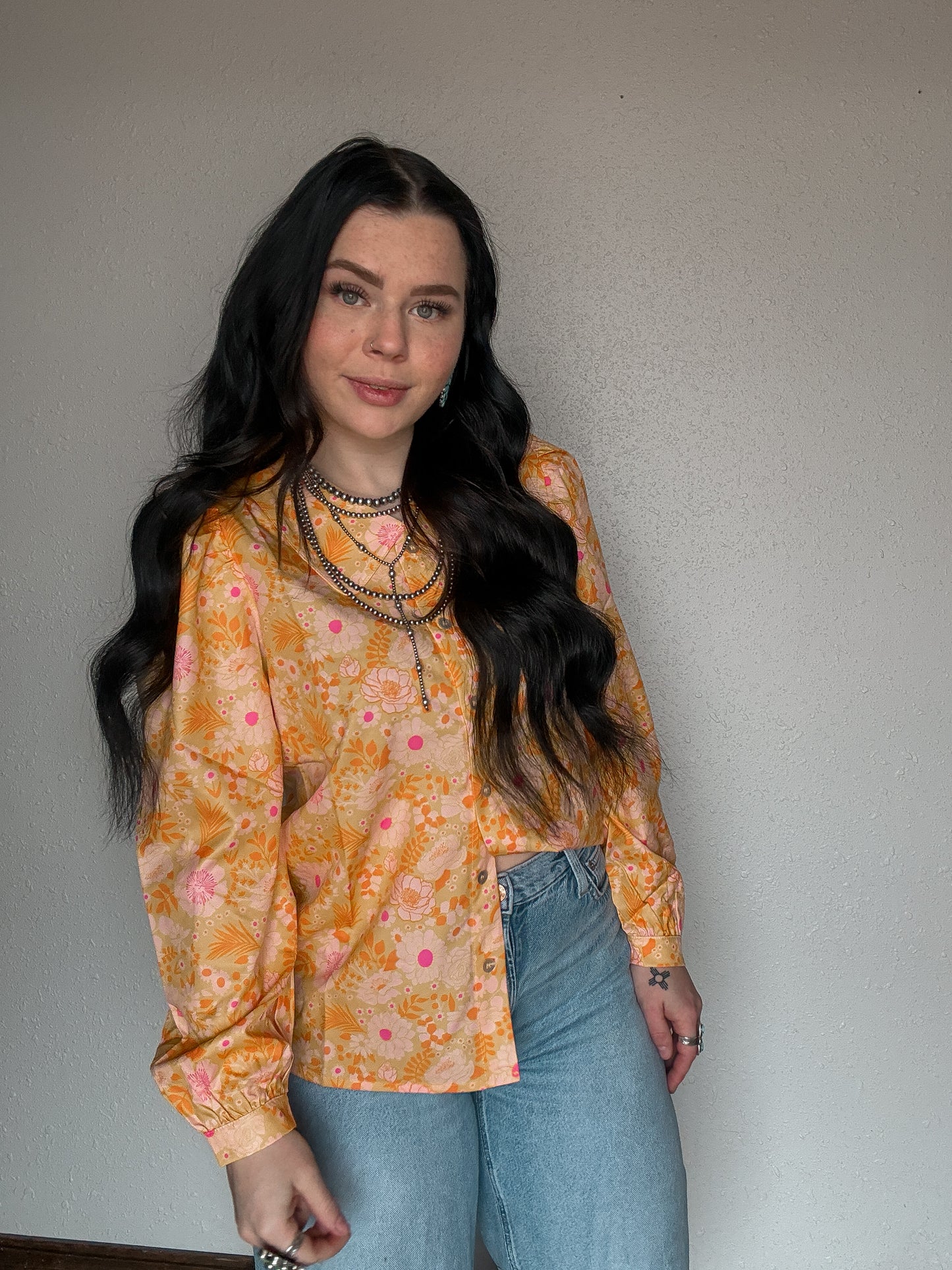 Peachy Prairie Blouse