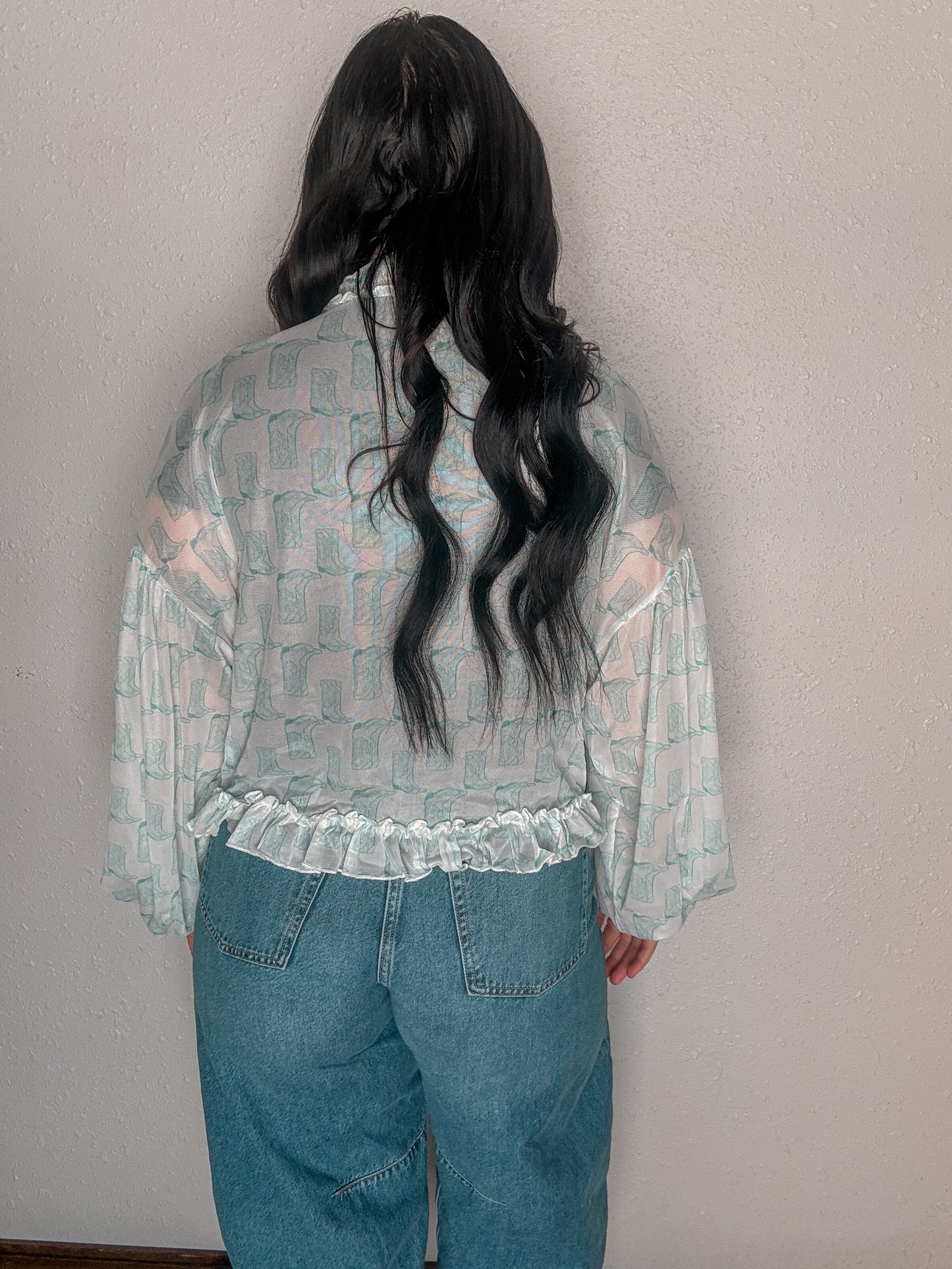 The Betty Boot Ruffle Mesh