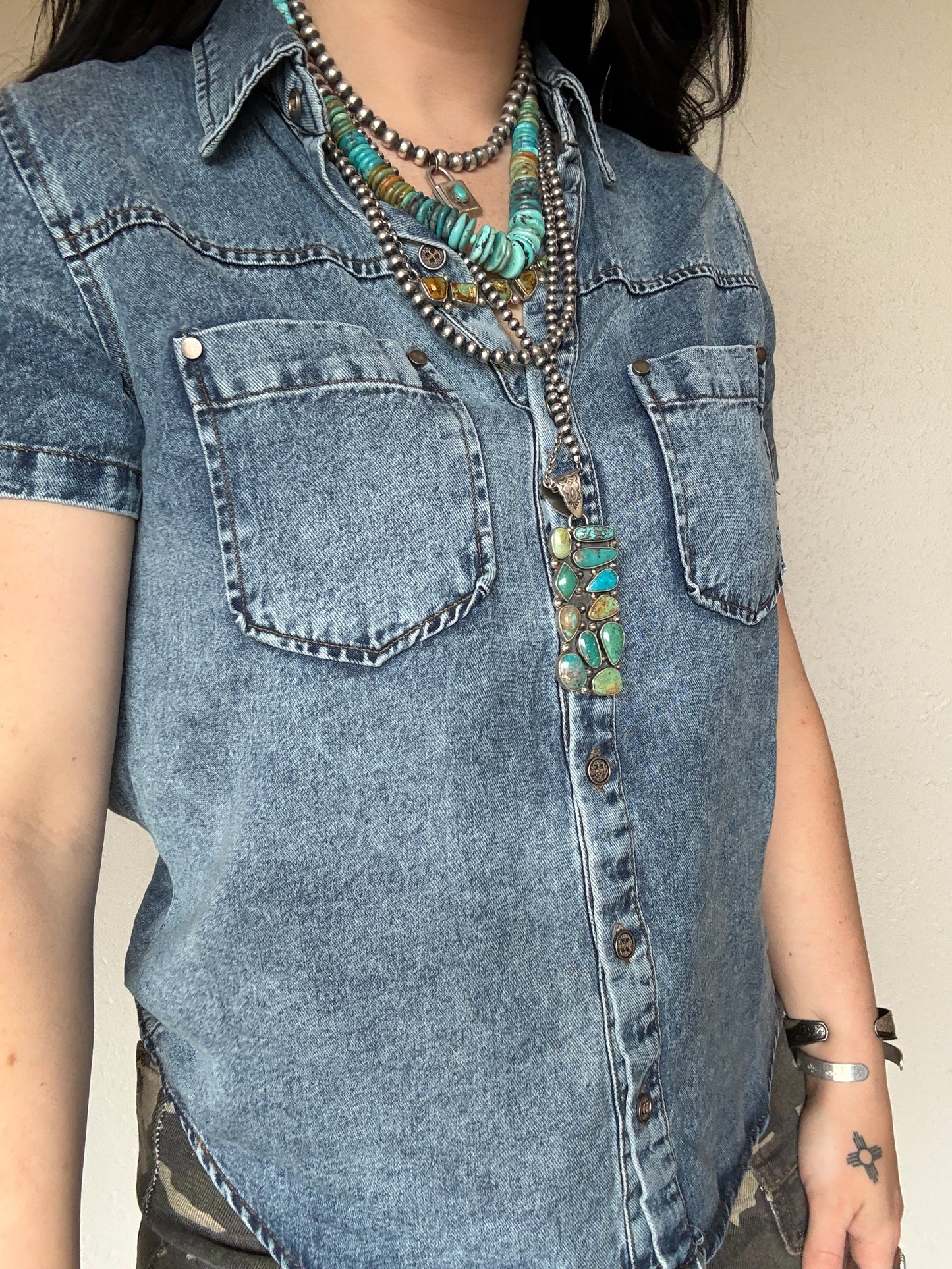 The Loretta Denim Short Sleeve