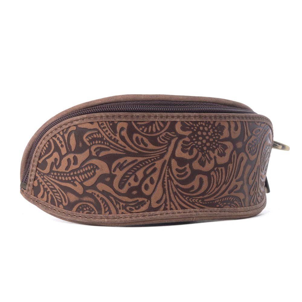 Silver Creek Embossed Leather Sunglass Case