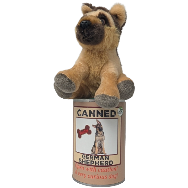 Canned German Shepherd Stuffie