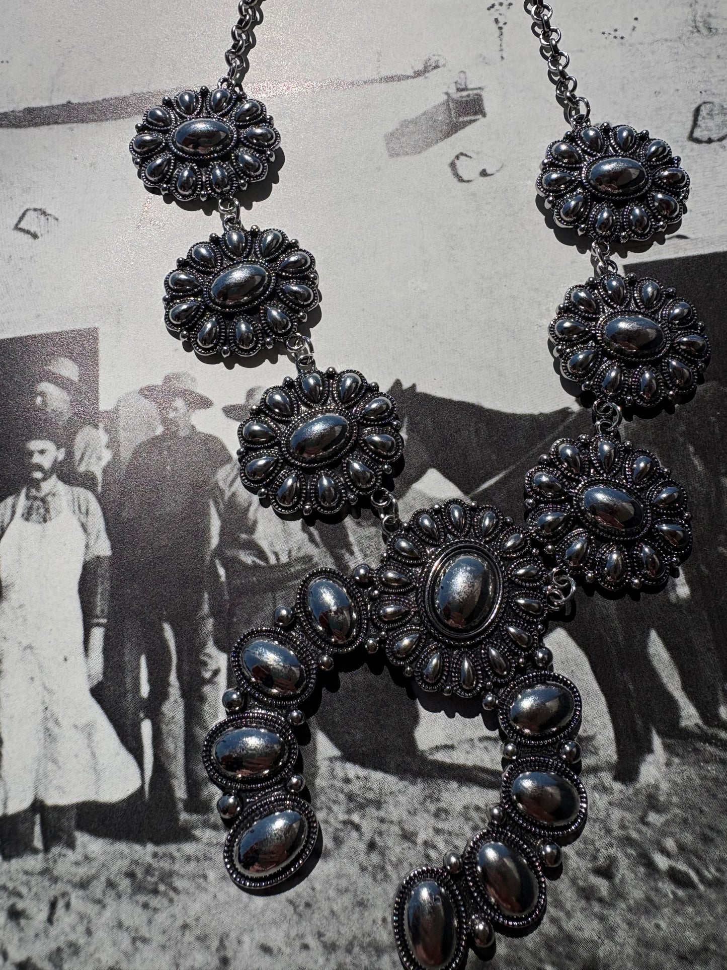 The Waylon Squash Blossom Necklace & Earrings