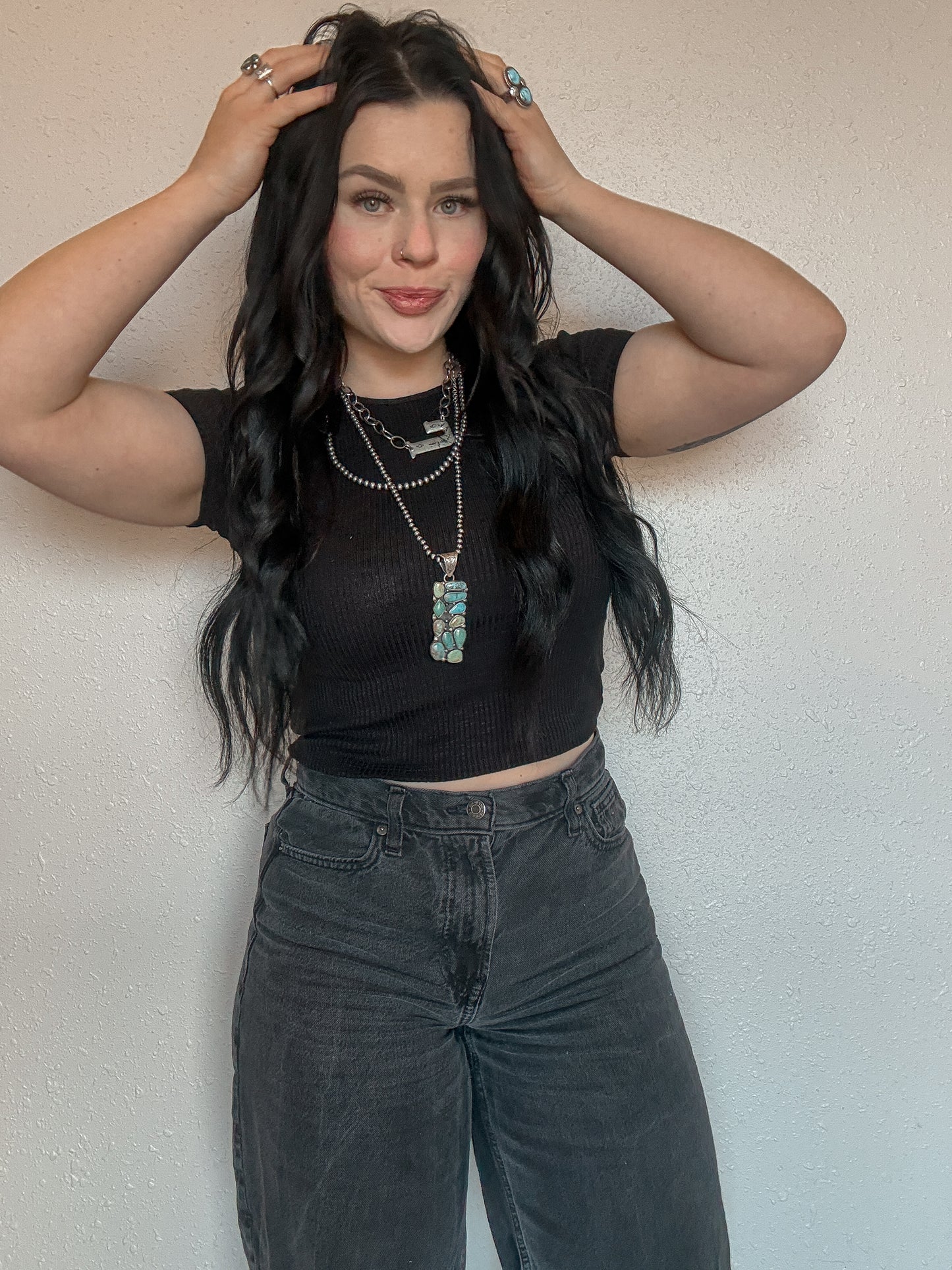 Gauze Ribbed Basic Tee *Lux