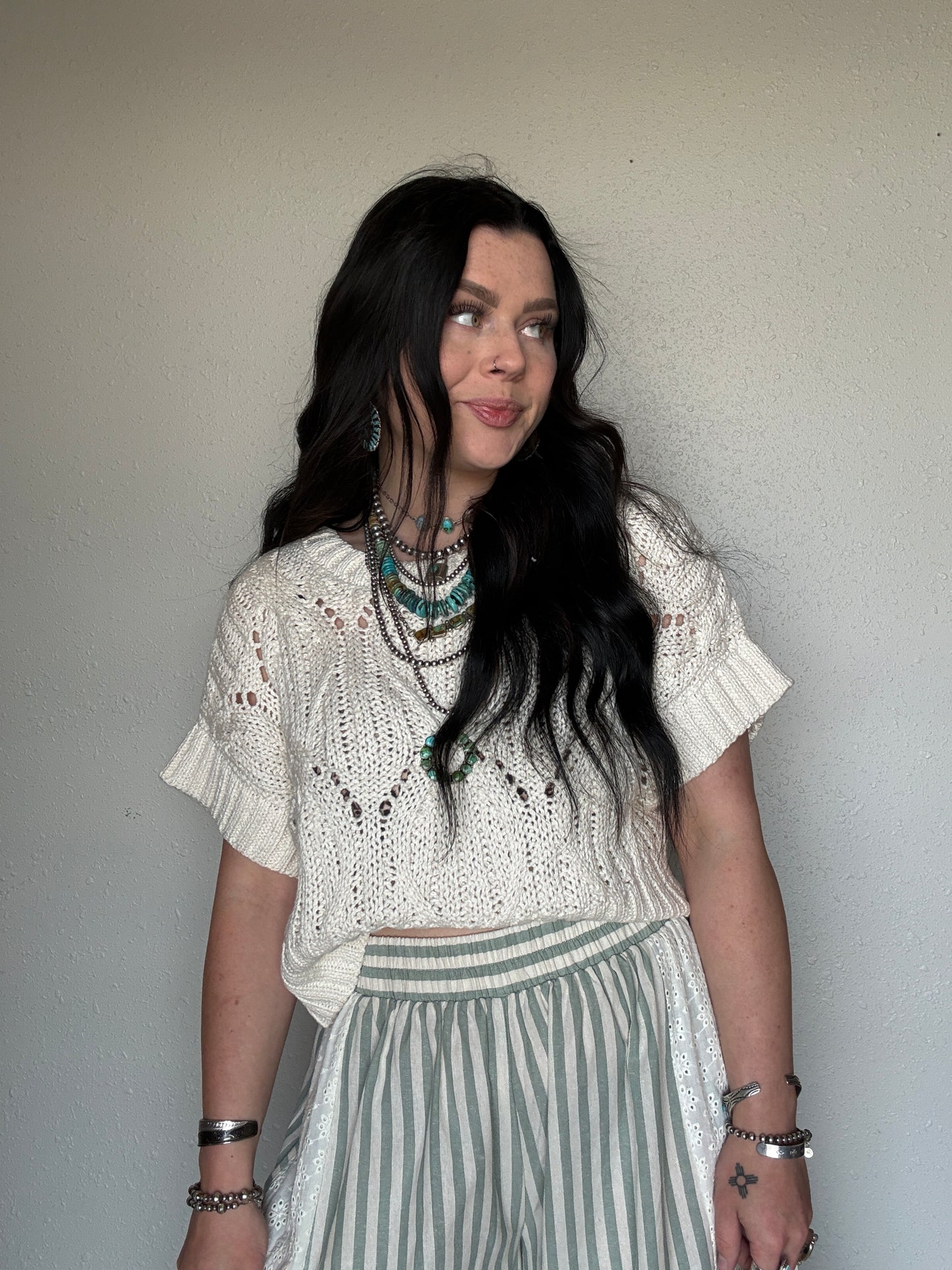 The Missy Crochet Top *Cream