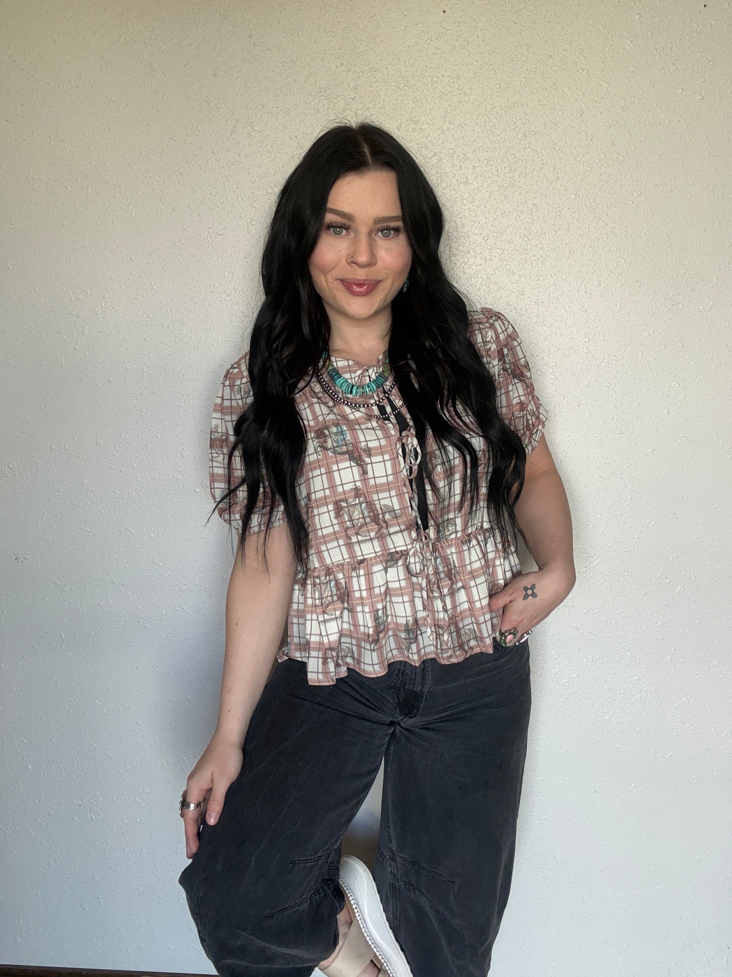 The Cowboy Gingham Top