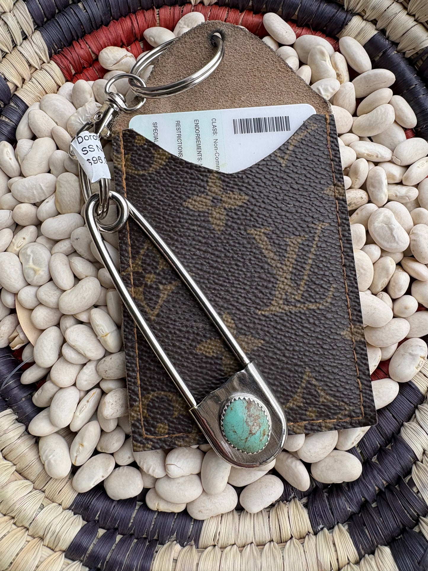 Native made Pin Keychain w/ Turquoise