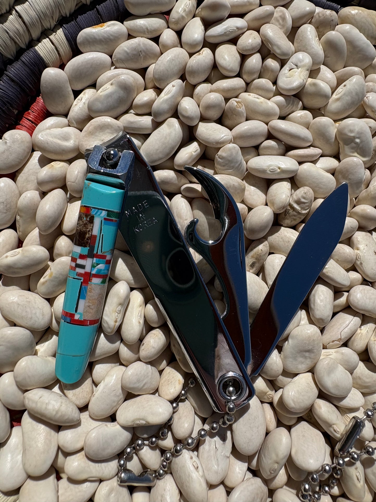 Genuine Turquoise Inlay Nail Clipper