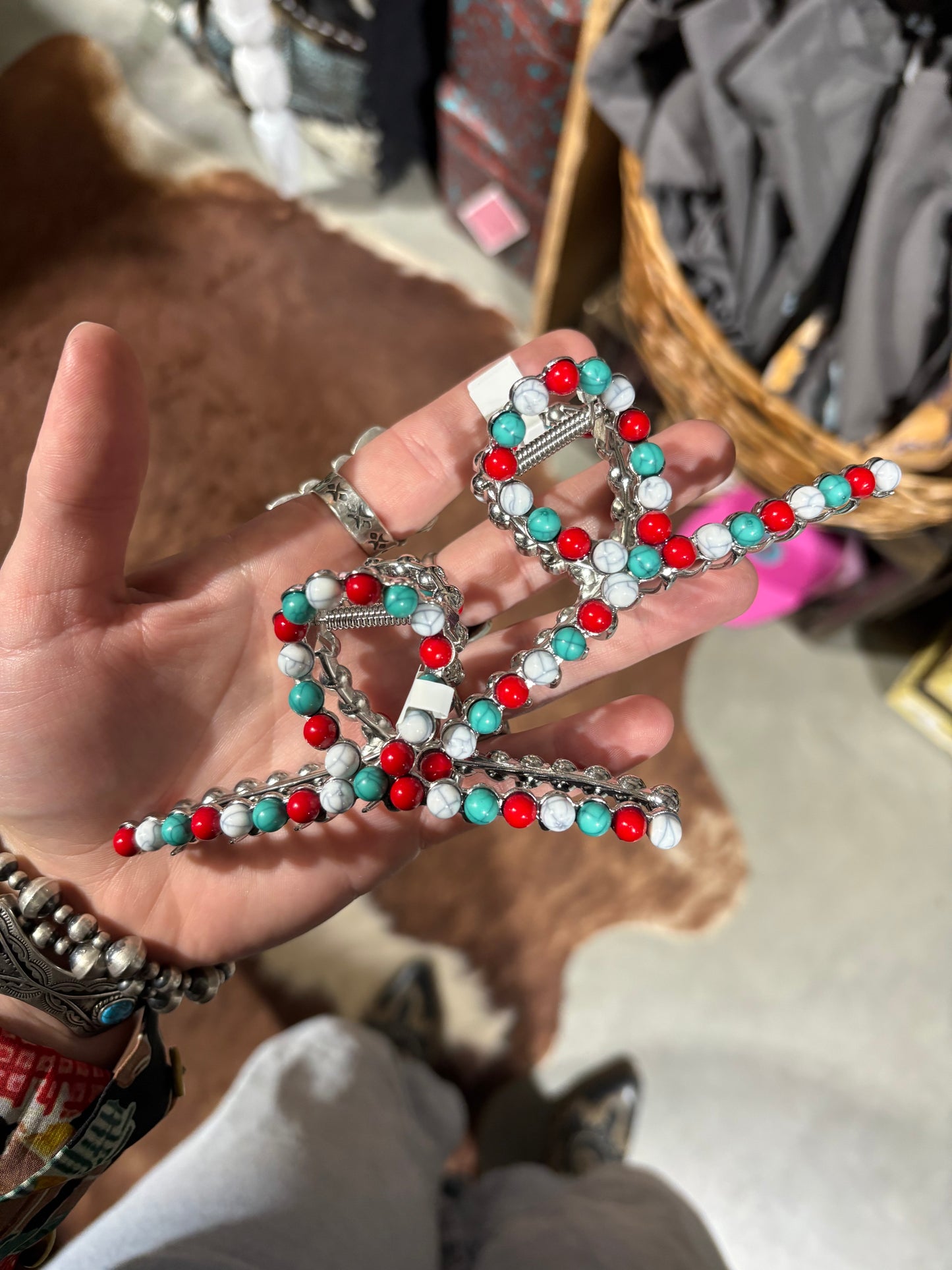 Red White & Blue Claw Clip