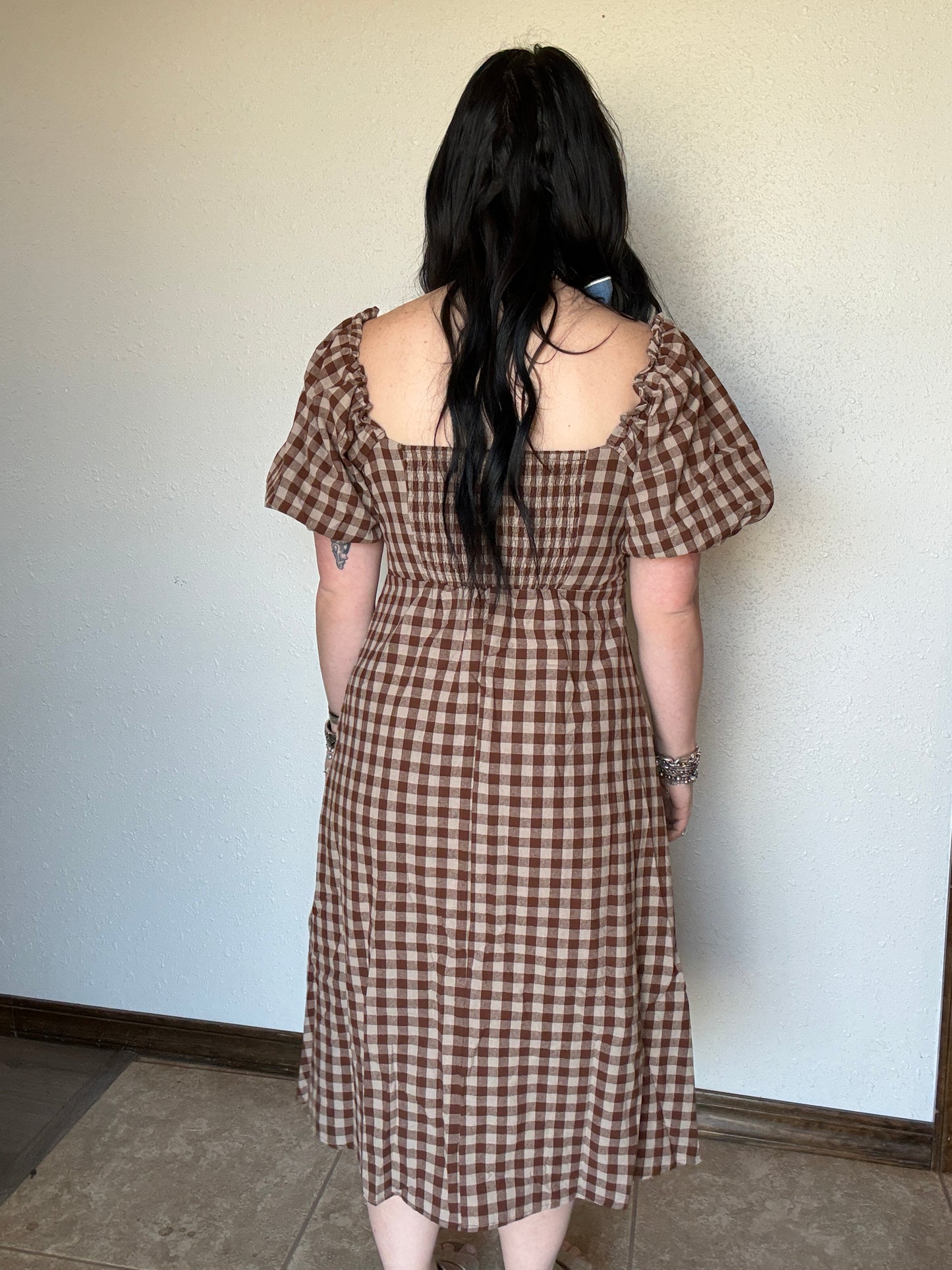 The Autumn Bubble Sleeve Dress