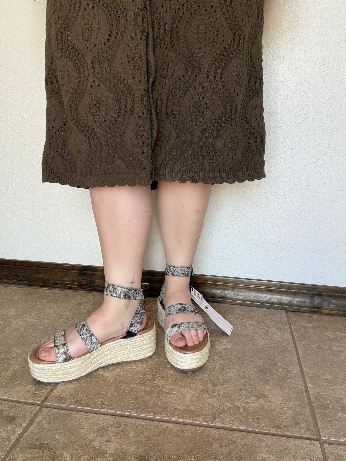 Longhorn Lasso Leather Sandals