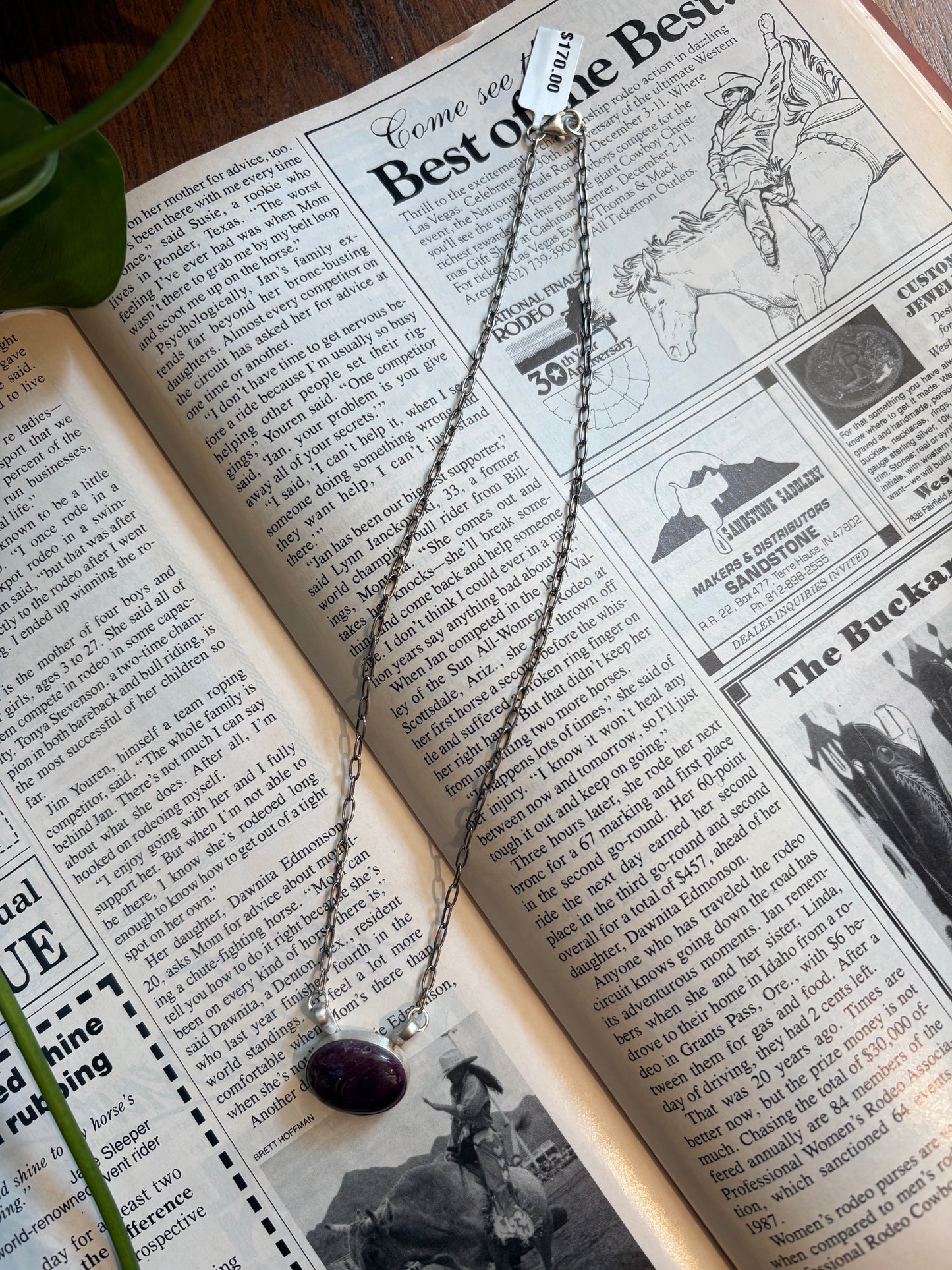 Purple Spiny Round Necklace