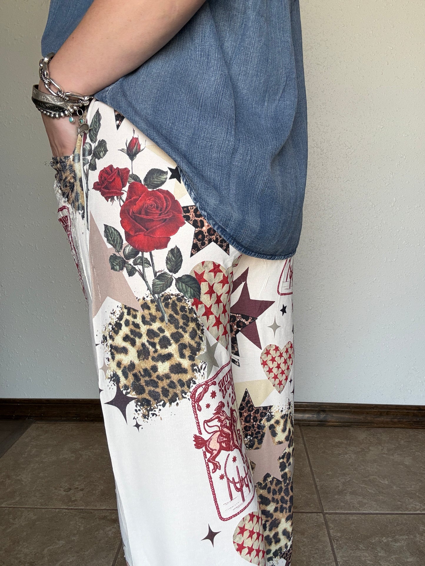 The Star Leopard Drawstring Pants
