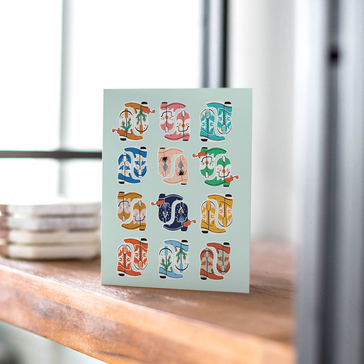 Blank Card: Cowboy Boots: Single Card