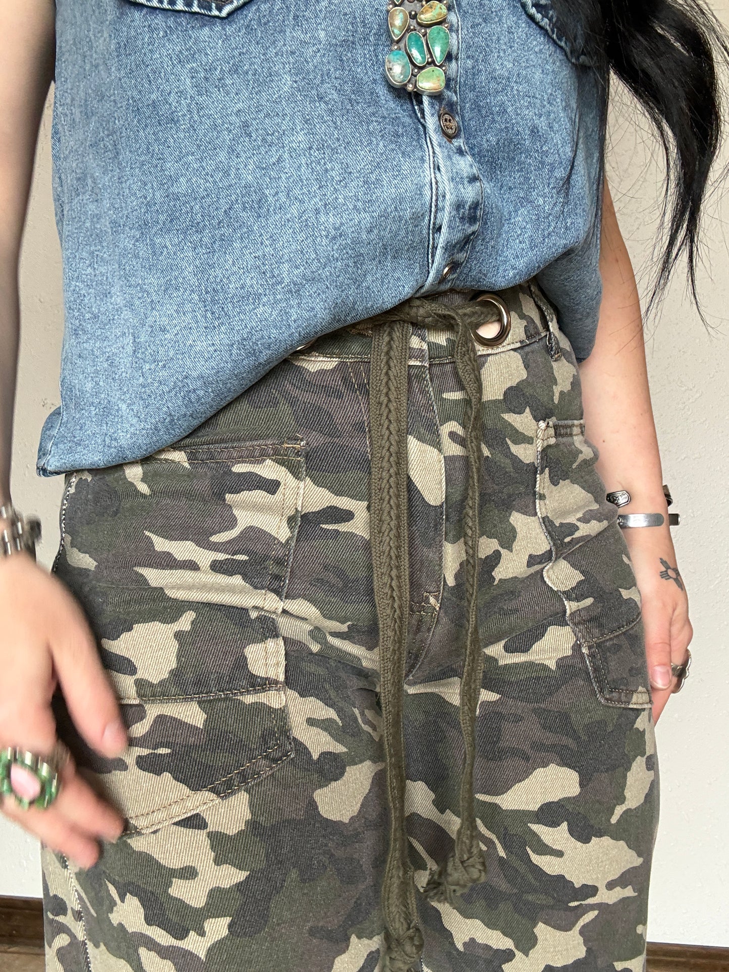 The Cowboy Camo Horseshoe Barrel Jean