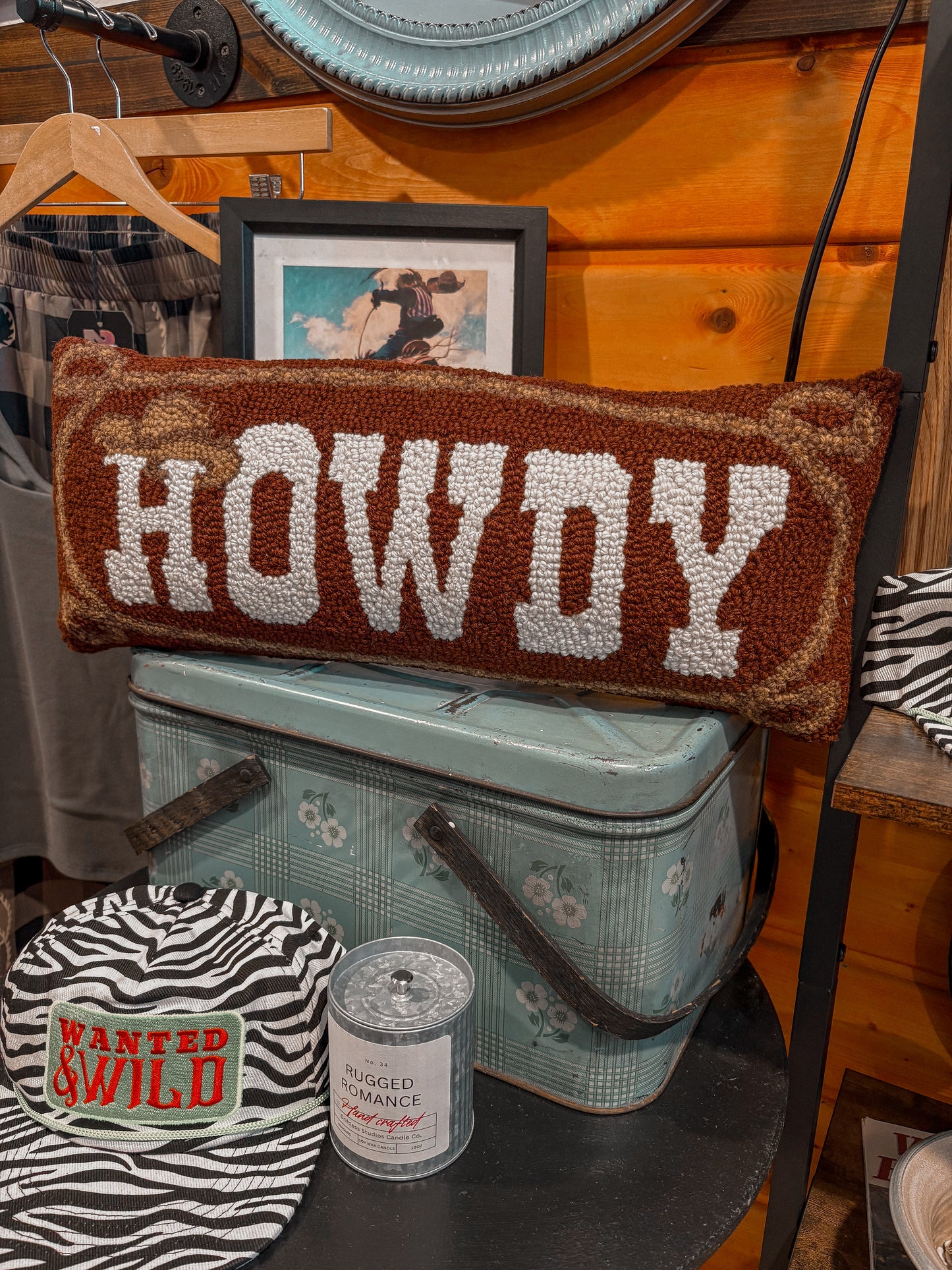 Howdy Wool Hook Pillow