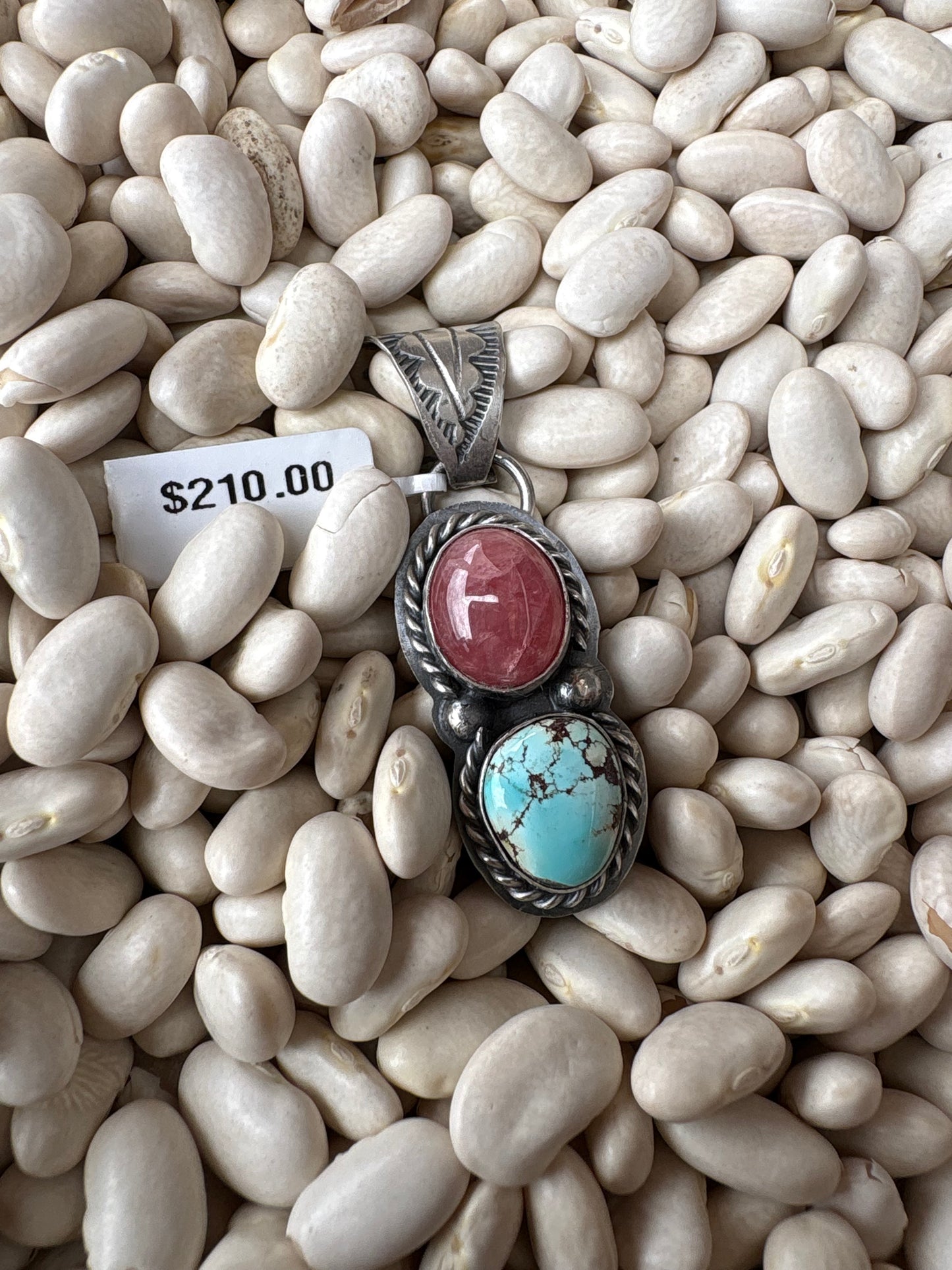 Opal and Golden Hills Native Made Pendant