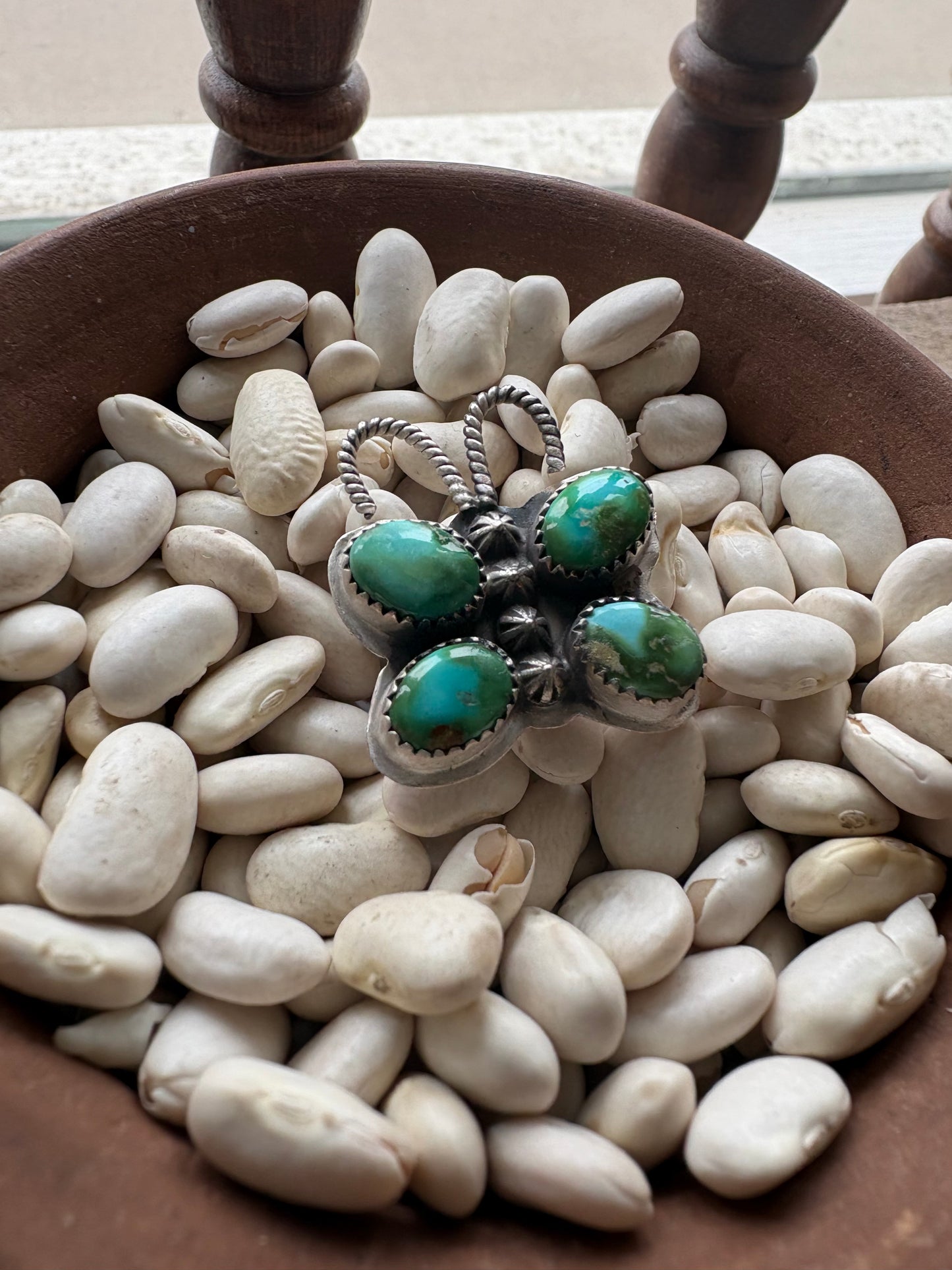 Sonoran Gold Turquoise Adjustable Butterfly Ring