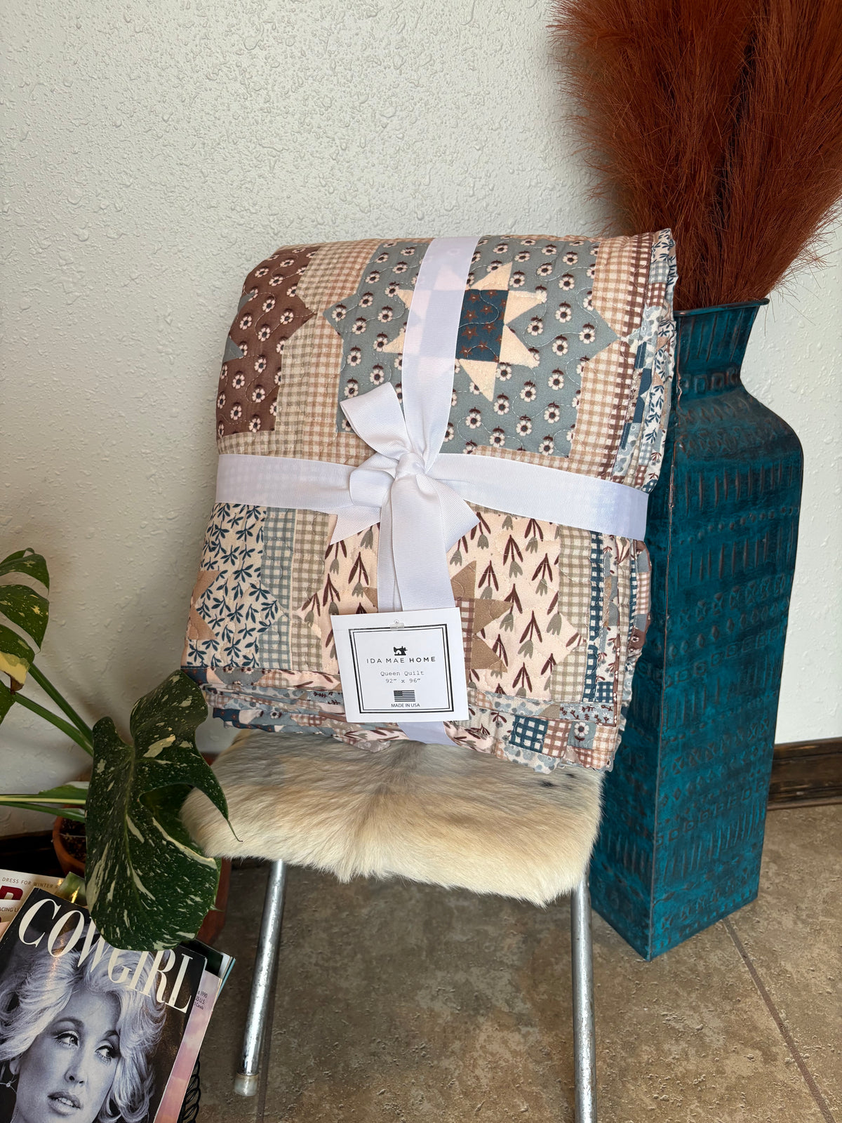 Gwen Patchwork Linen Quilt *QUEEN
