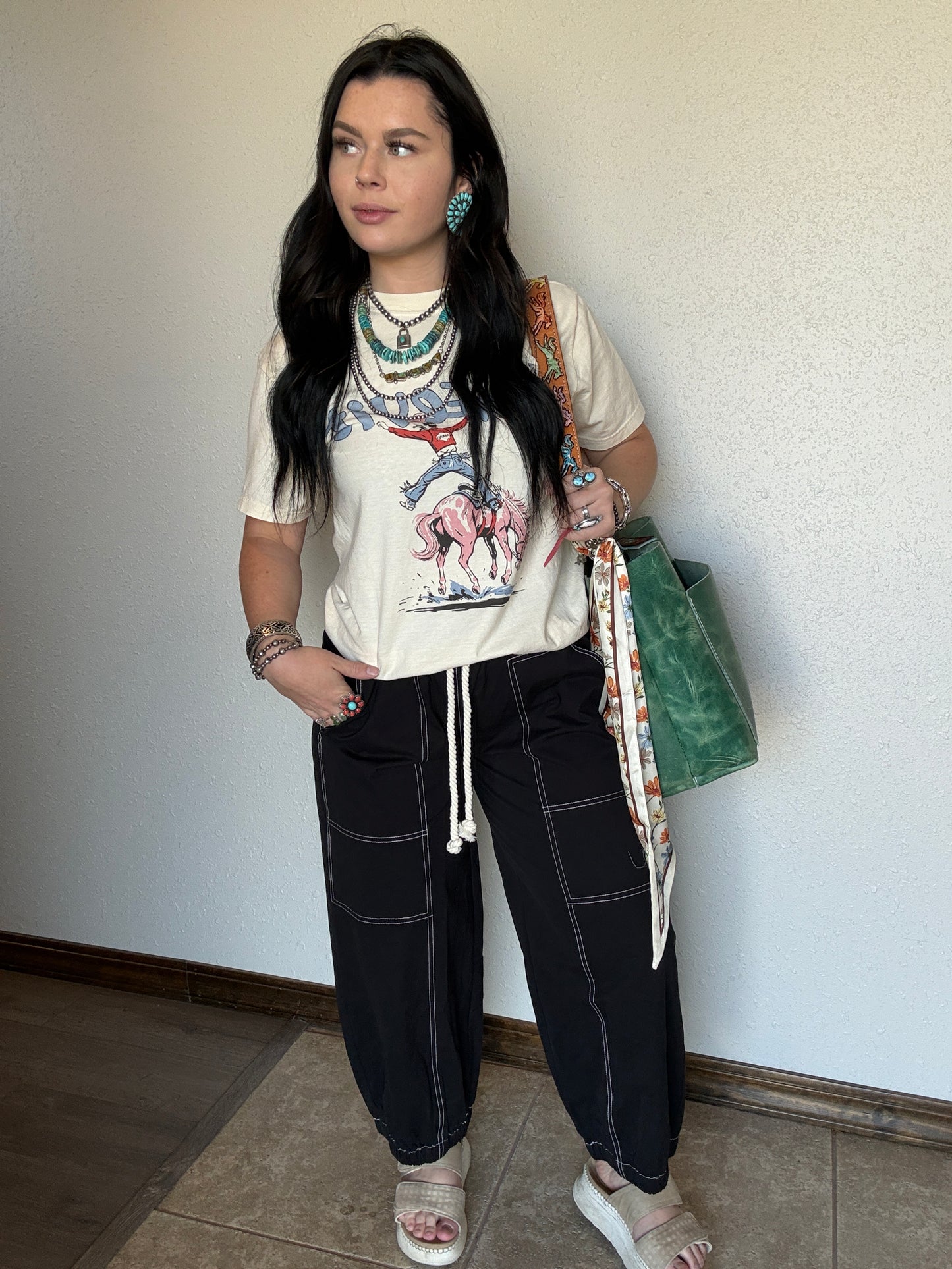 Barrel Shaped Cotton Pants