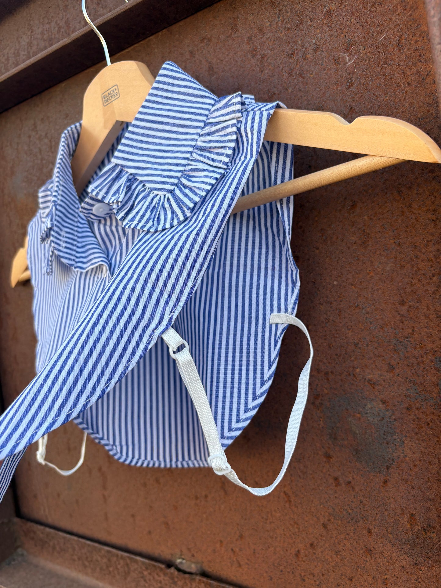Collared Top *Blue Stripe