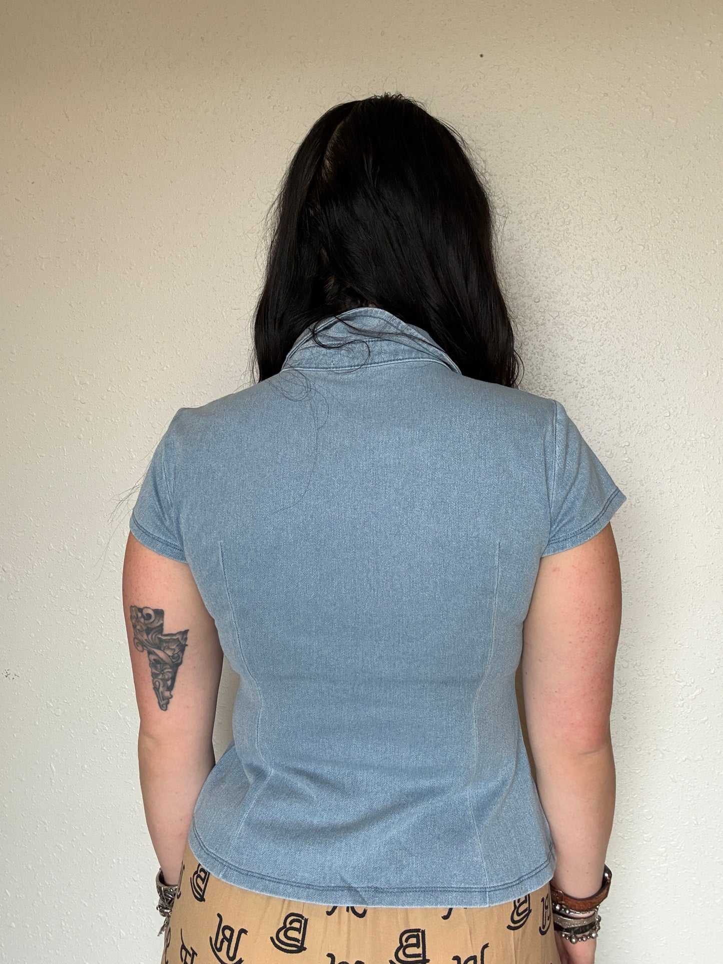 The Cinch Denim Blouse