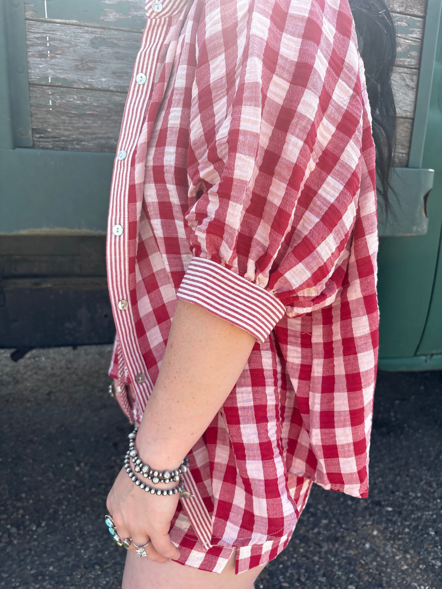 Prairie Breeze Gingham Set *Red