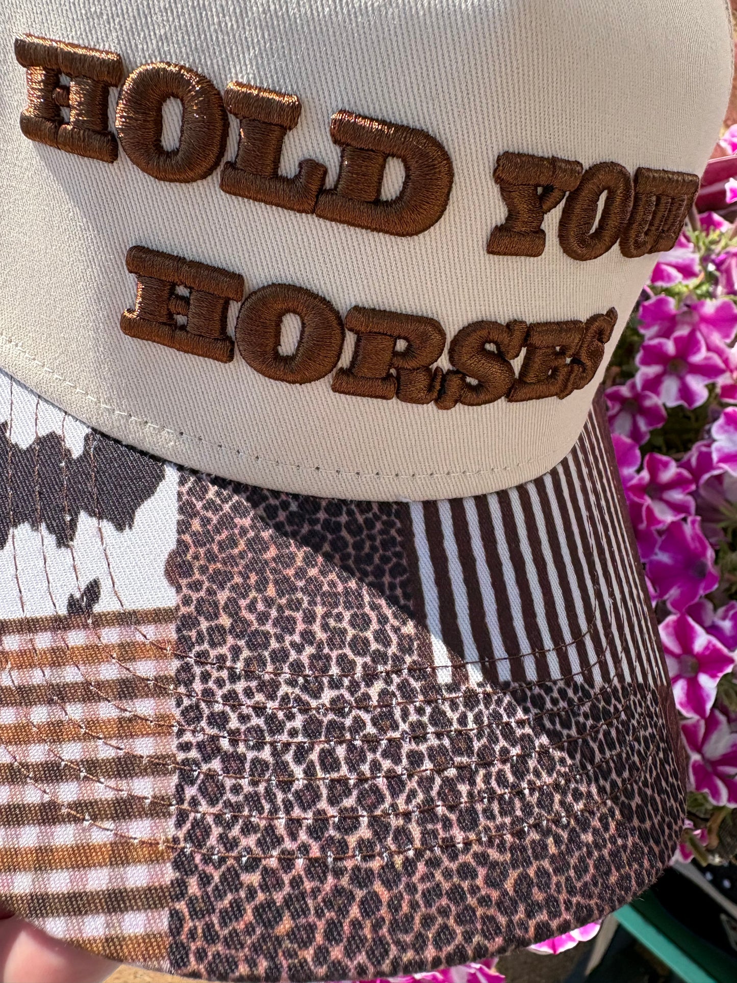 Hold Your Horses Embroidered Trucker Hat
