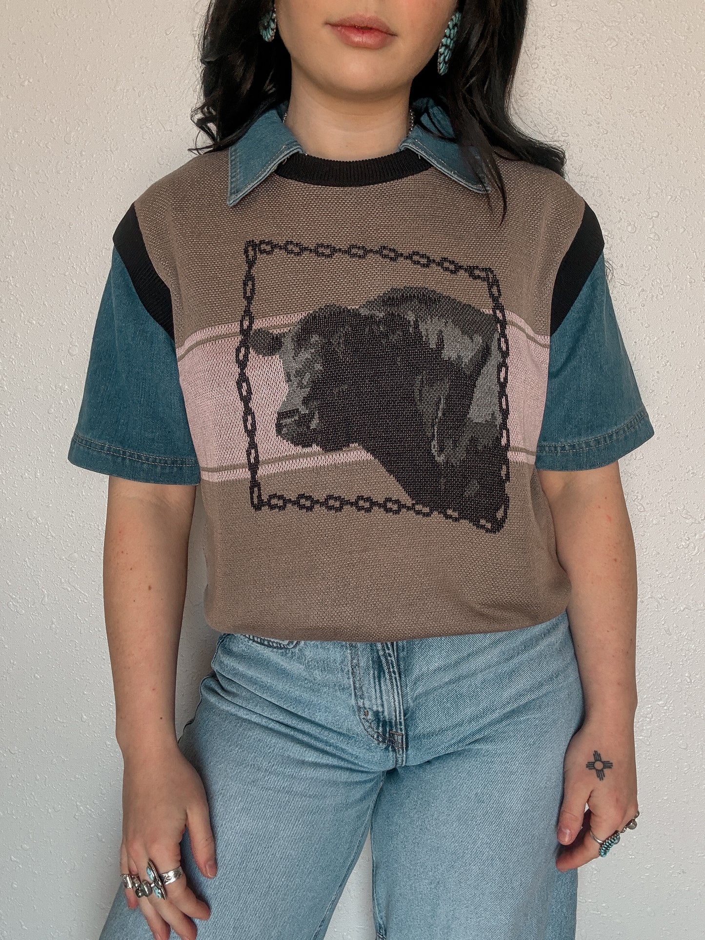 The Bowie Bull Sweater Vest