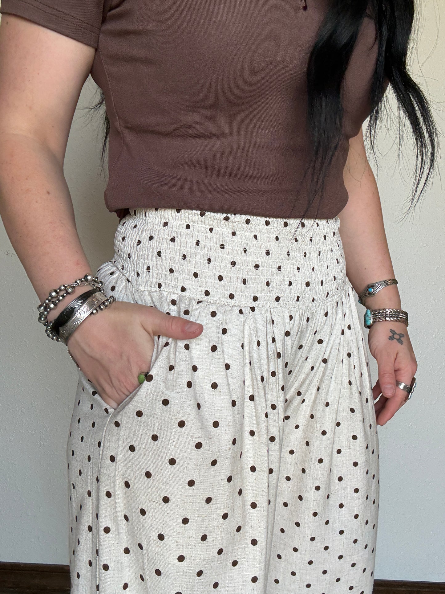 The Parker Polka Dot Pant *Cream