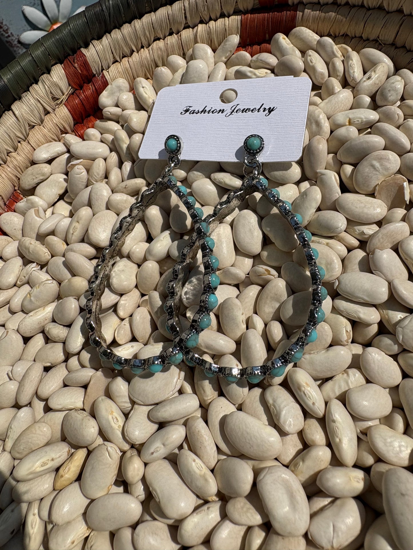 Turquoise Hoops