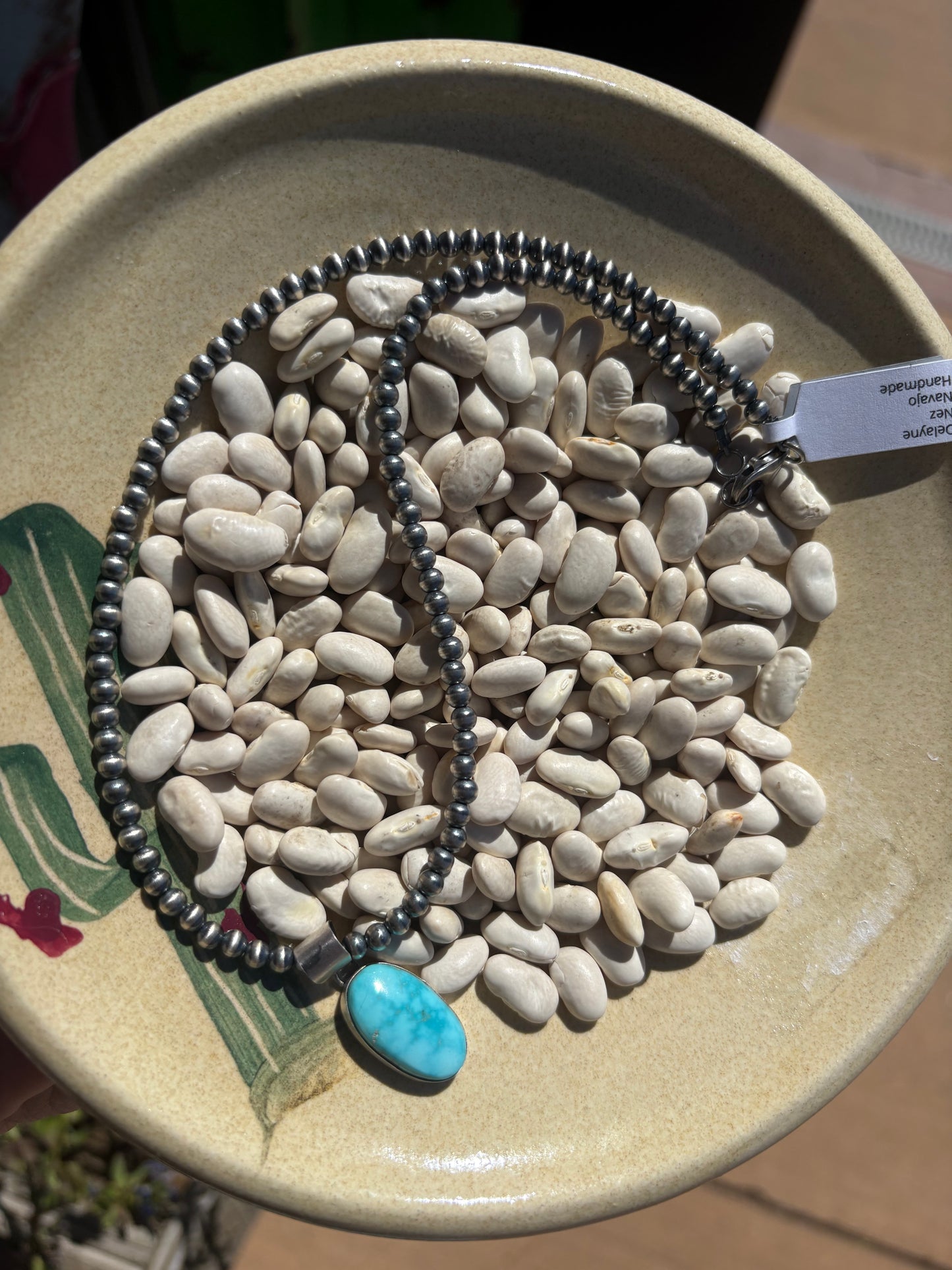4mm 16” Pearls & Native made Pendant