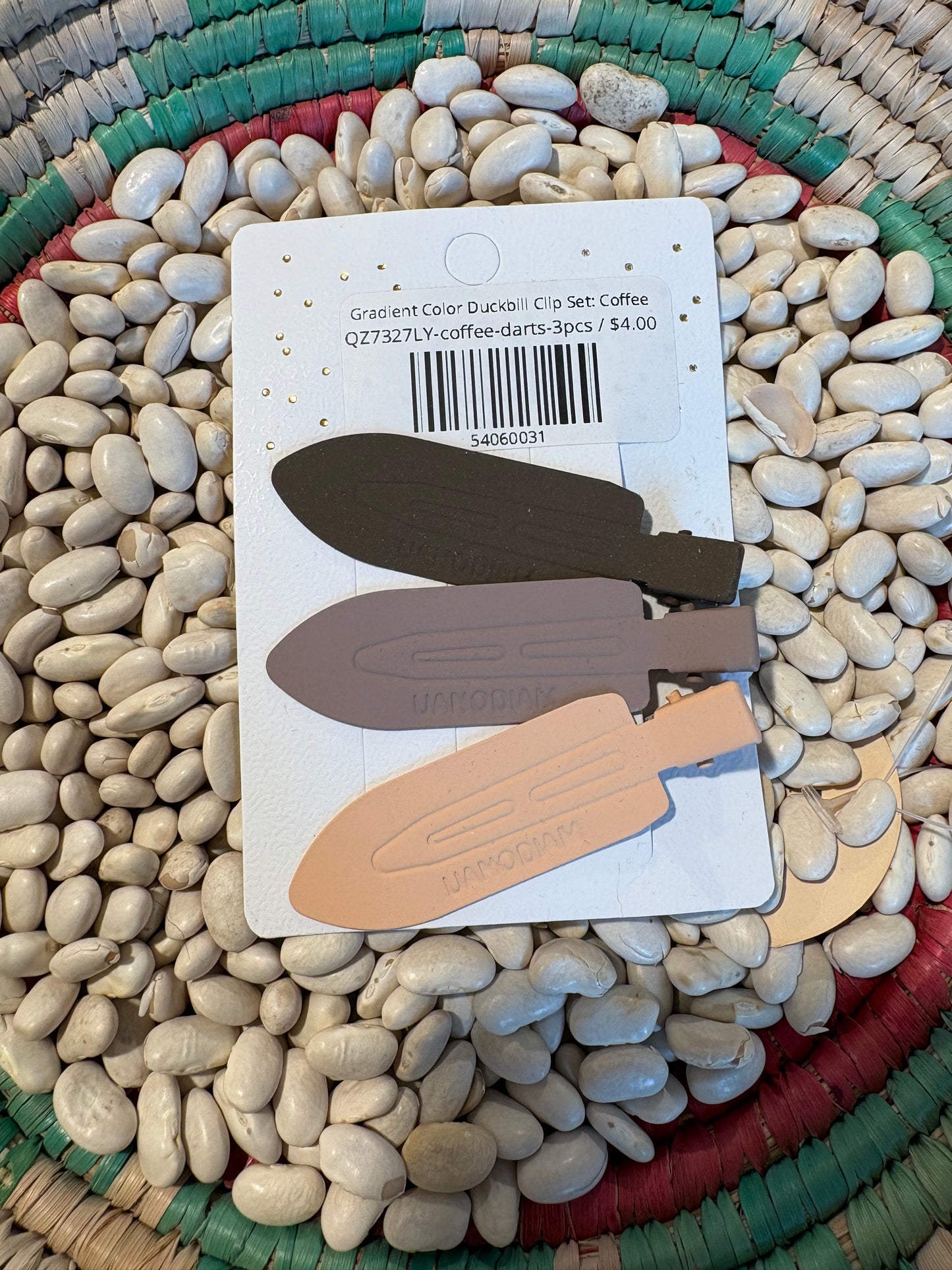 Gradient Color Duckbill Clip Set: Coffee