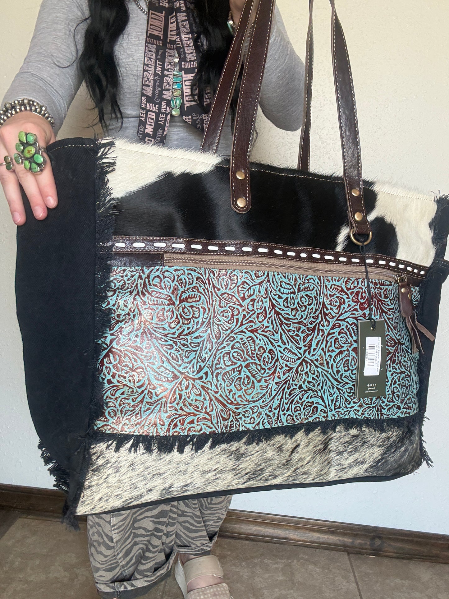 Sea Grass Canvas & Hairon Bag