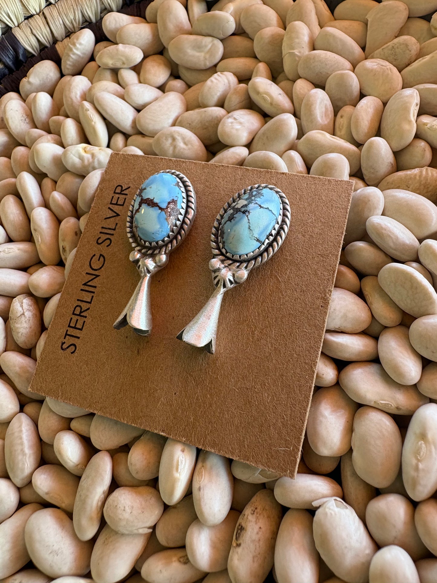 Golden Hills Turquoise Blossom Studs