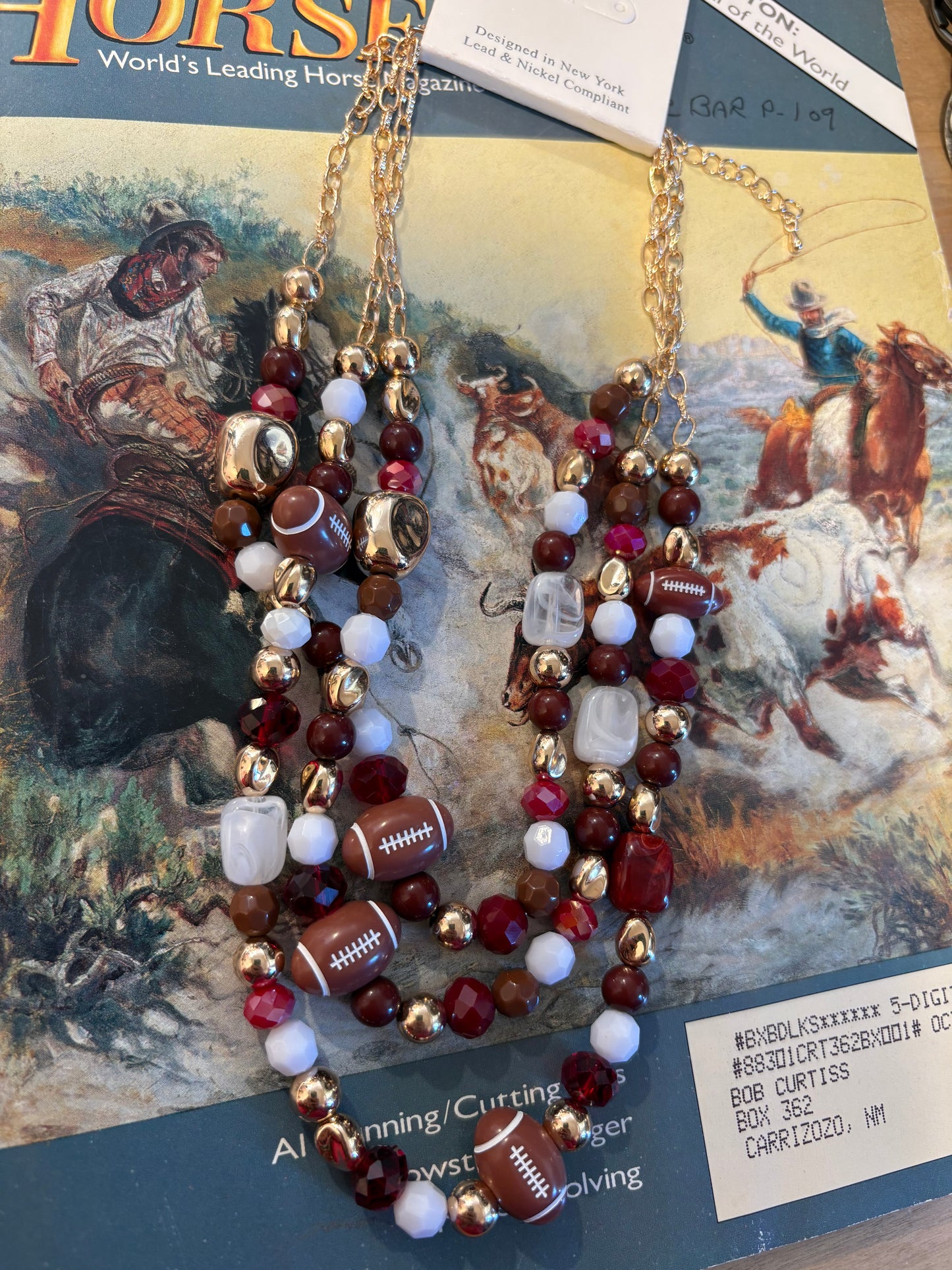 Football Layered Necklace