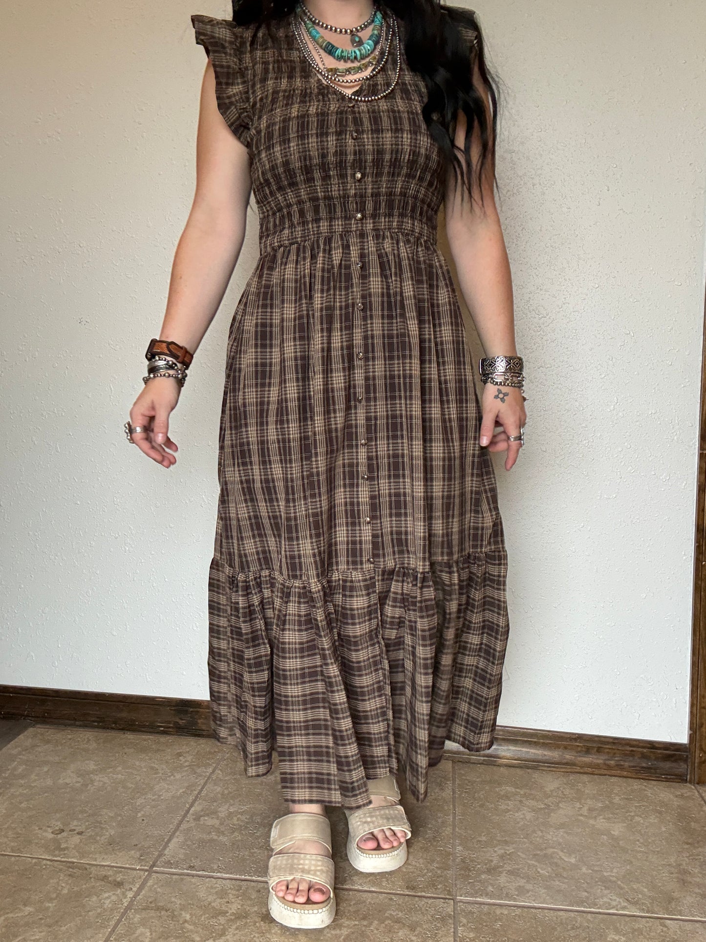 The Plaid Prairie Maxi Dress