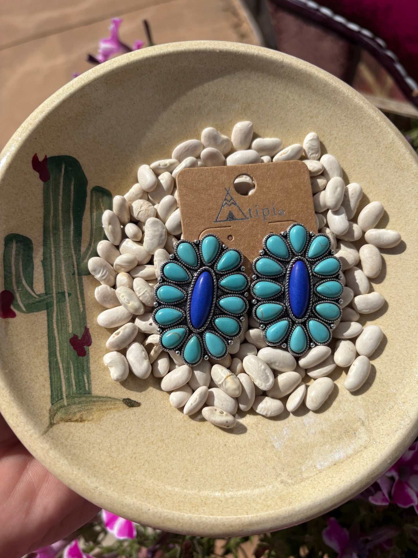 Turquoise & Blue Concho Studs