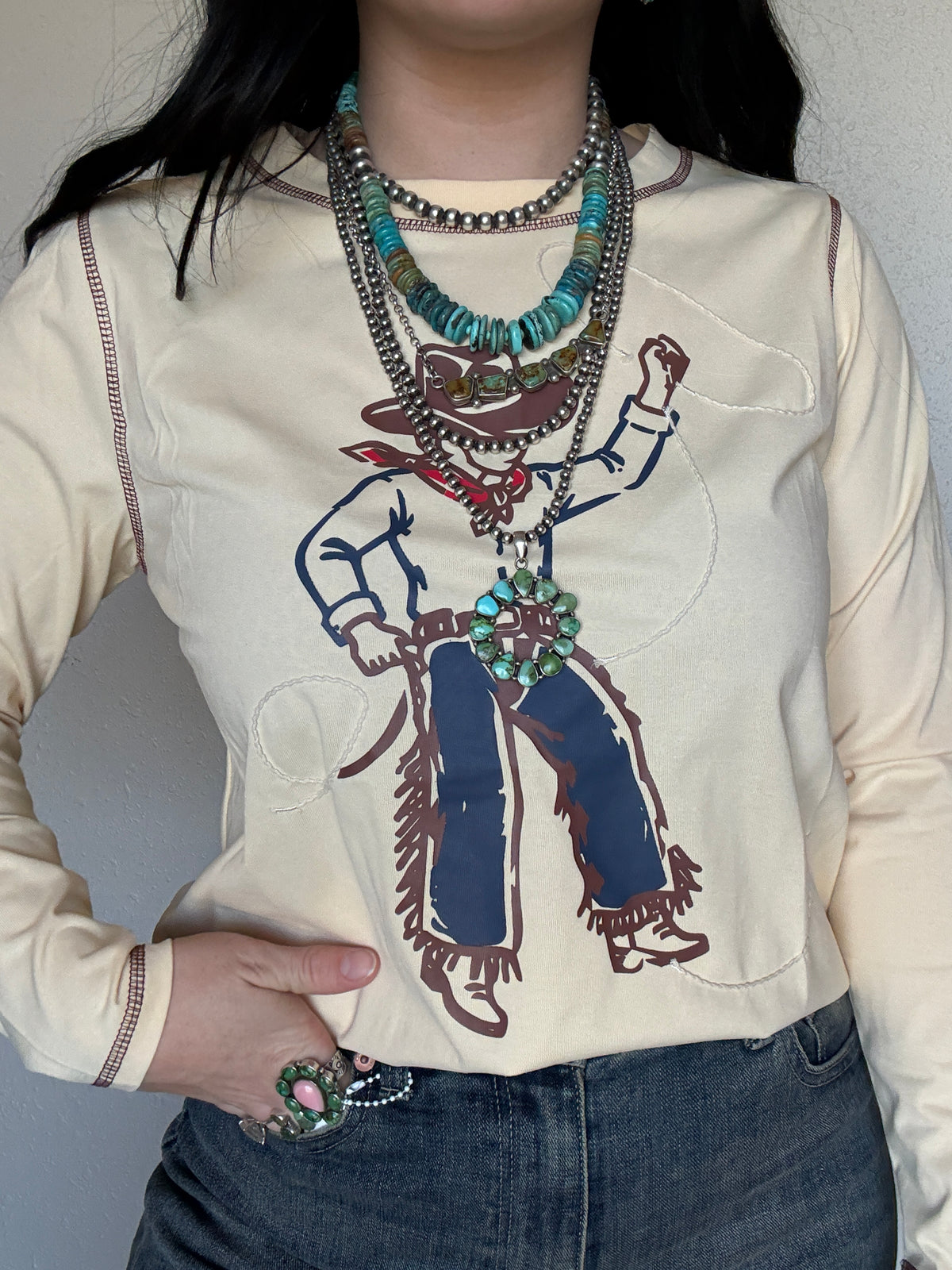 Cowboy Kid Printed Long Sleeve Top